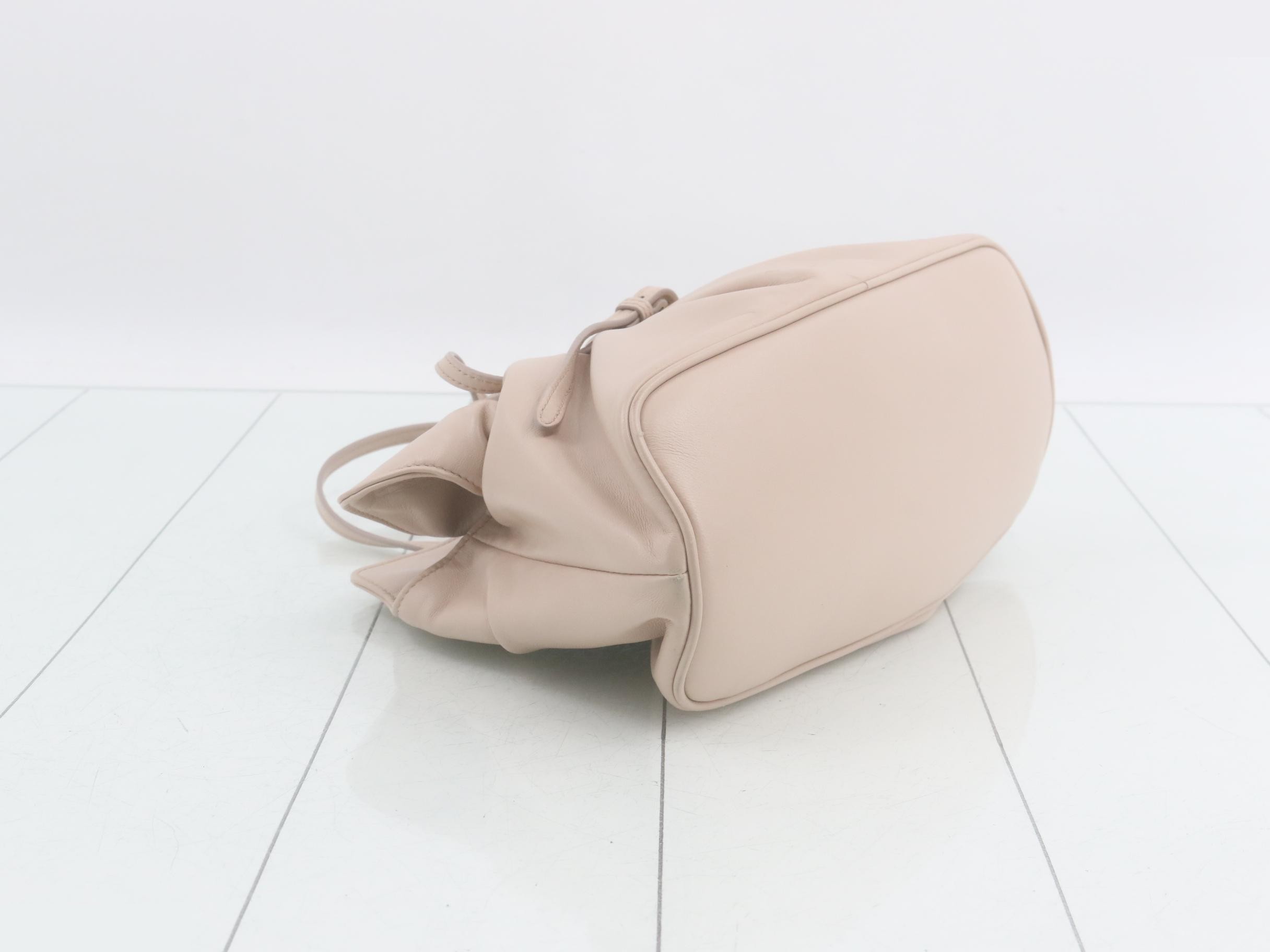 Shoulder bag, leather, beige — view 5
