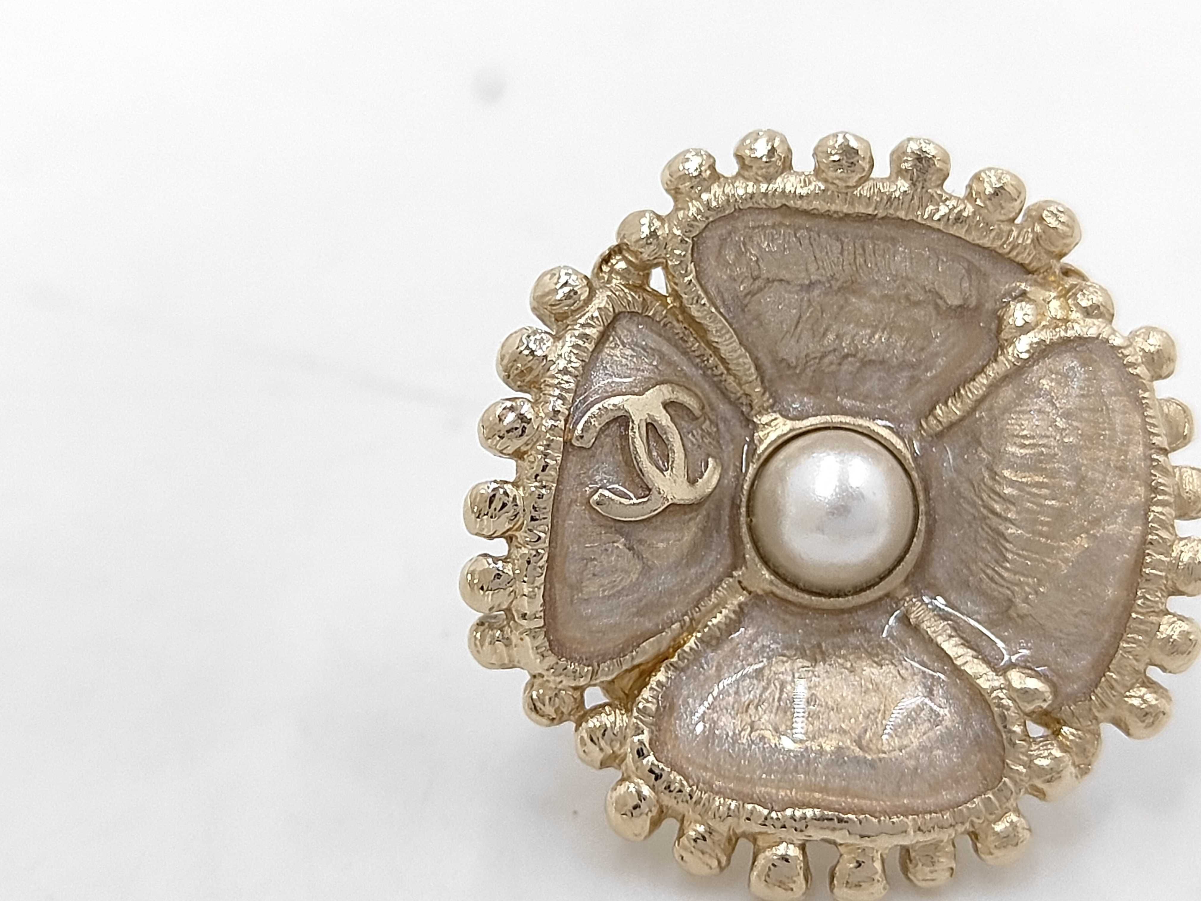 F23K Camellia Coco Mark Earrings — view 6