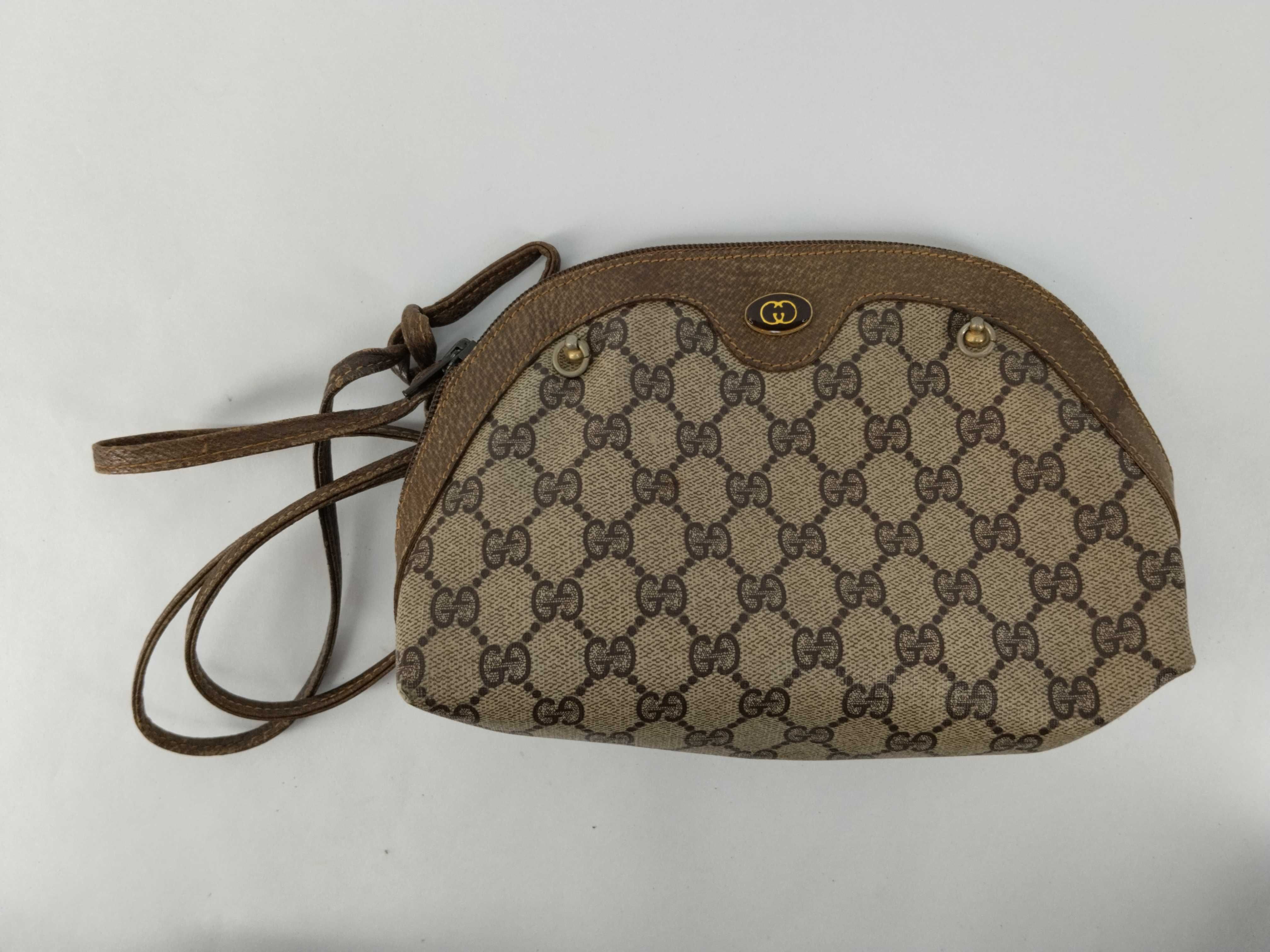 GG Canvas Shoulder Bag, Beige x Brown