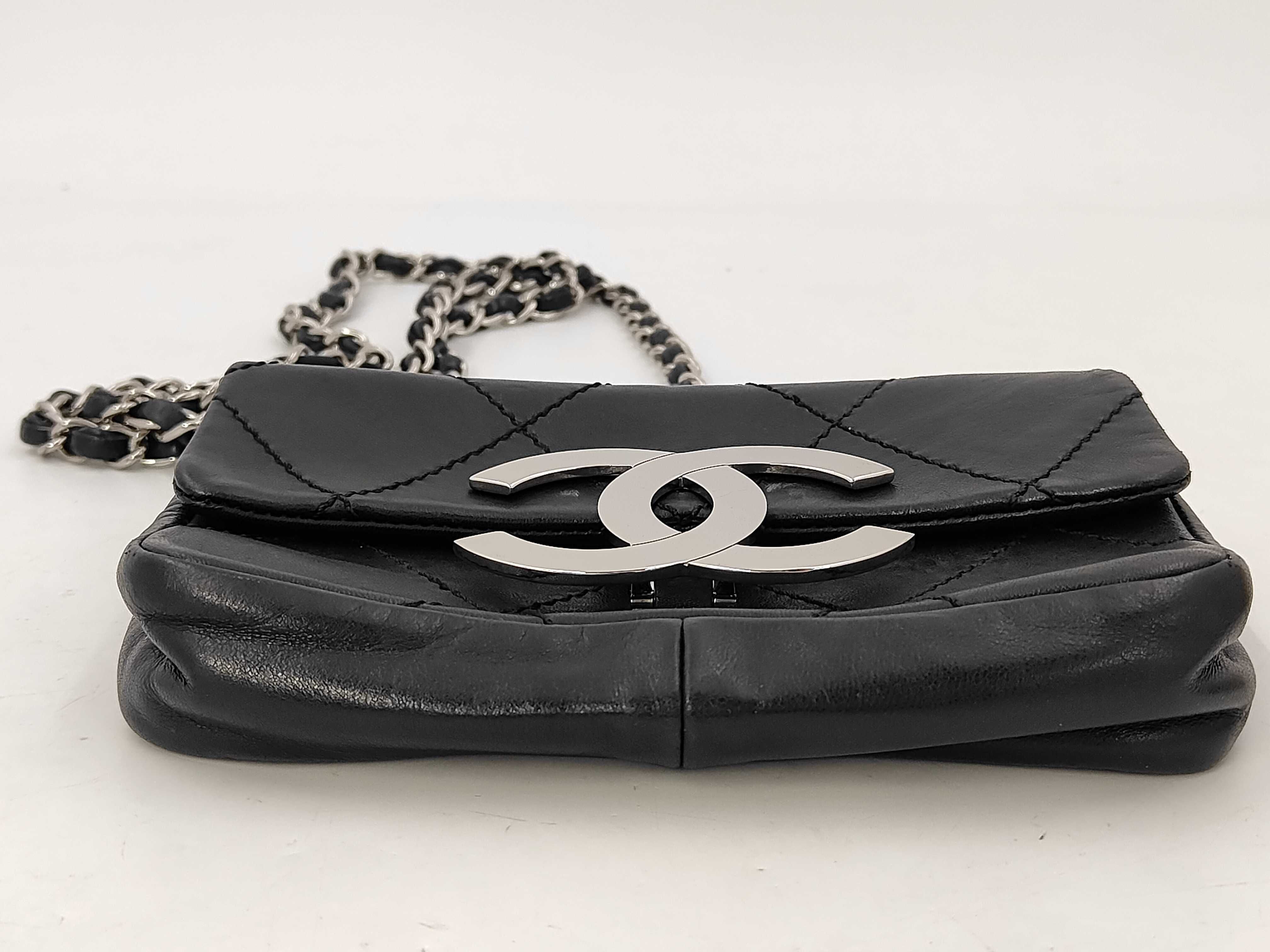 Wild Stitch Mini Chain Shoulder Bag, Calfskin, Black, SS Shoulder Bag — view 4