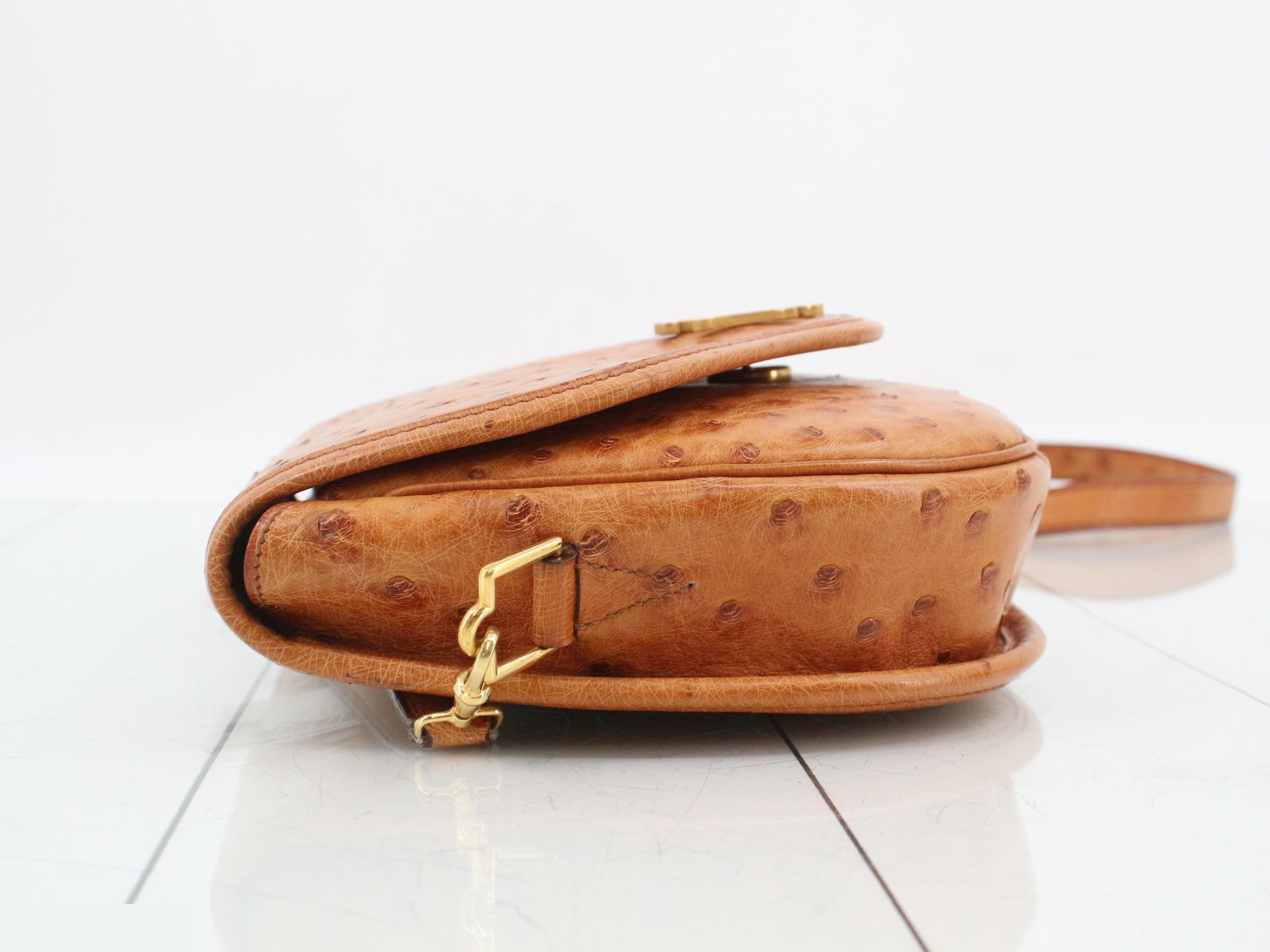 Ostrich Lift Shoulder Bag ( O stamp) — view 4