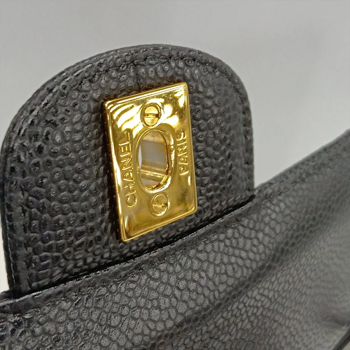 [Individually packaged] Chanel Matelassé 25 Caviar Skin Double Flap Double Chain Bag, Black with Gold Hardware, 19176570, Serial Number , A01112 — view 12