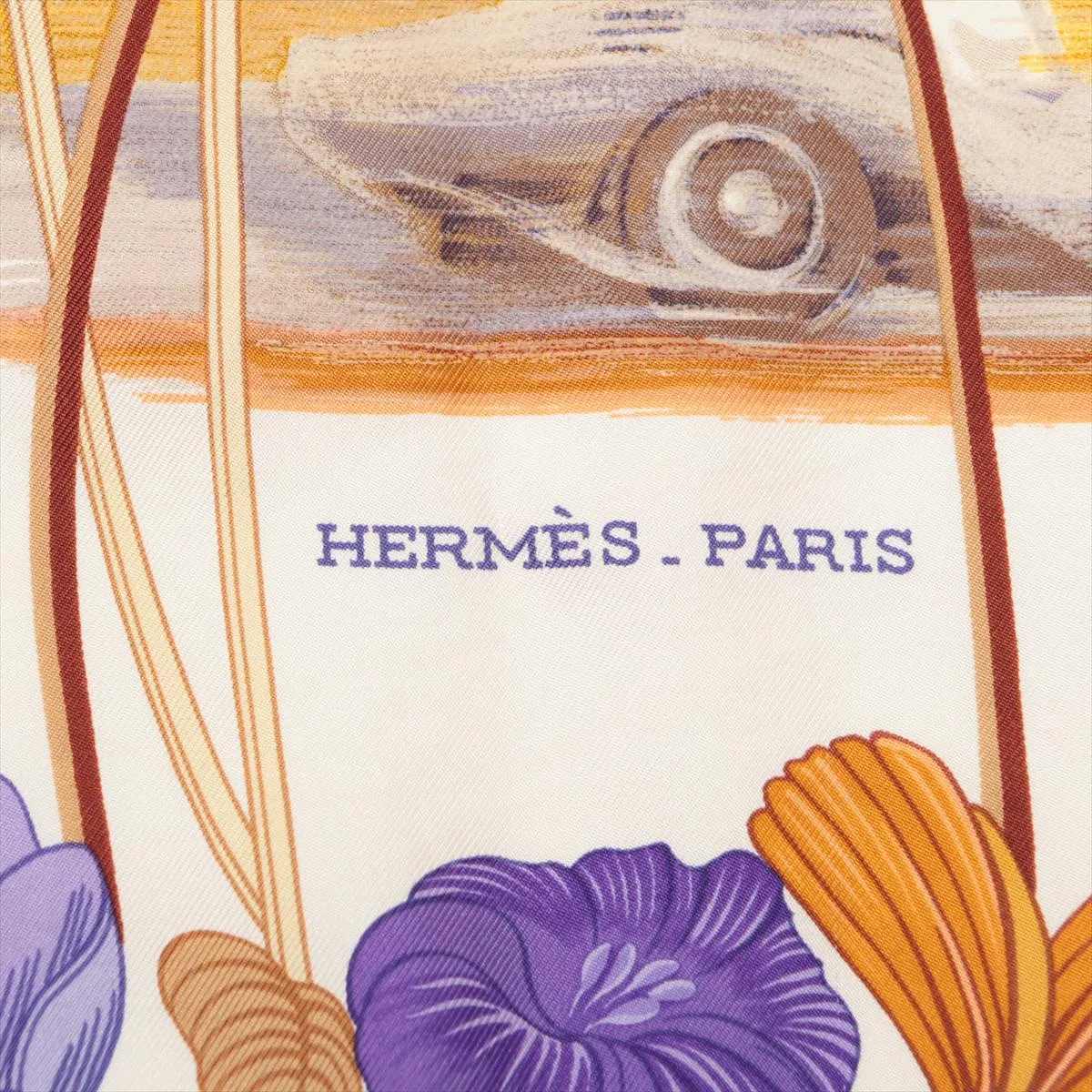 Carre 90 LES BOLIDES RACE CARS Scarf Silk Mustard Thread — view 6