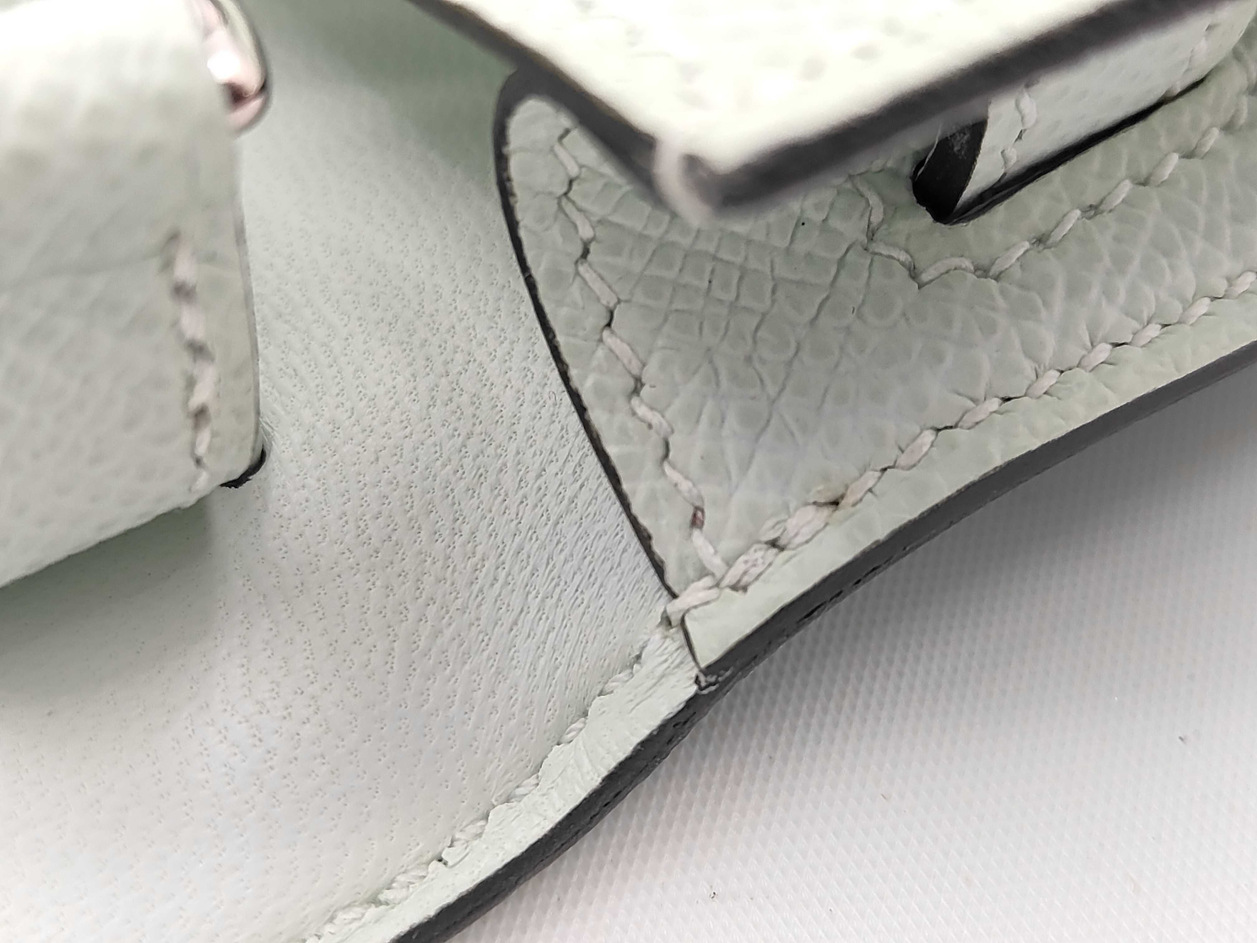 Kelly Elan Epsom Leather Bag in Vert Peppermint with Silver Hardware (W Stamp) — view 10