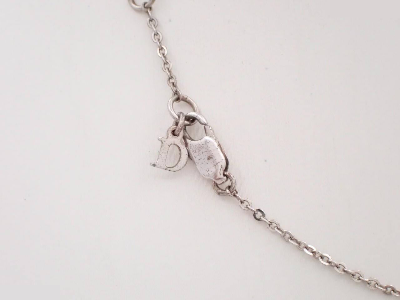 Logo rhinestone necklace, total length approximately 42 cm — view 2