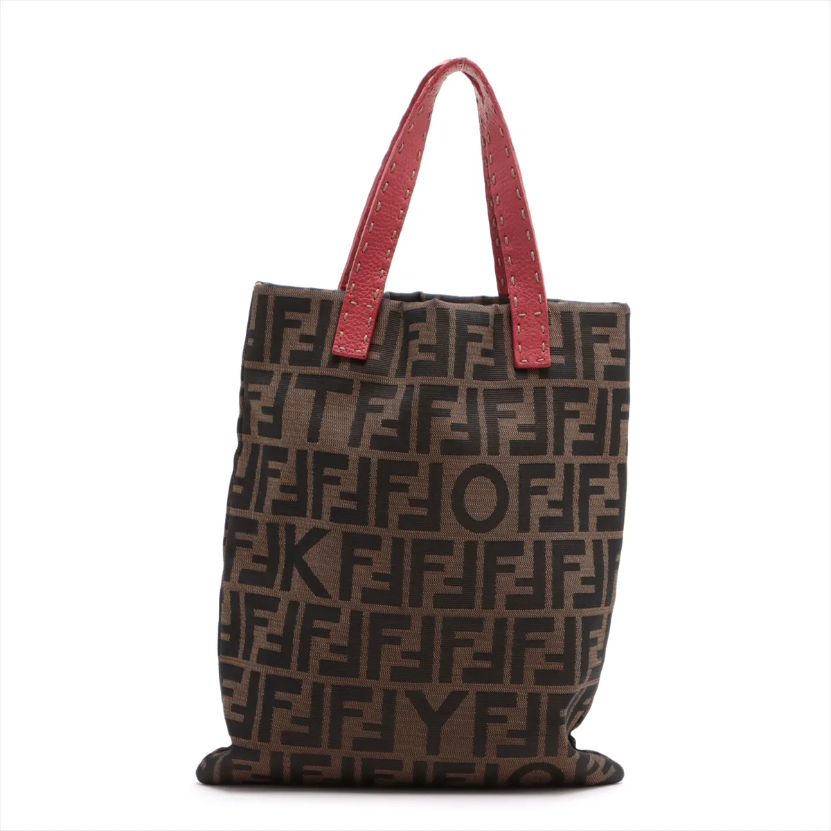 Zucca Canvas x Leather Tote Bag Brown x Red 8BH119 — view 2