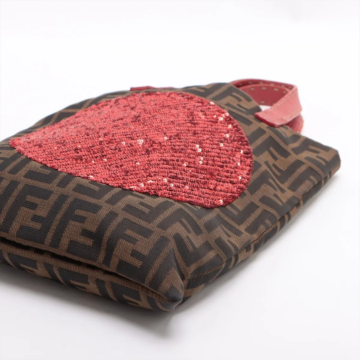 Zucca Canvas x Leather Tote Bag Brown x Red 8BH119 — view 3