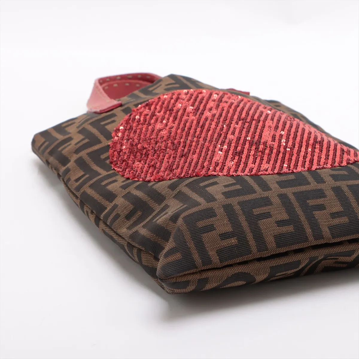 Zucca Canvas x Leather Tote Bag Brown x Red 8BH119 — view 4