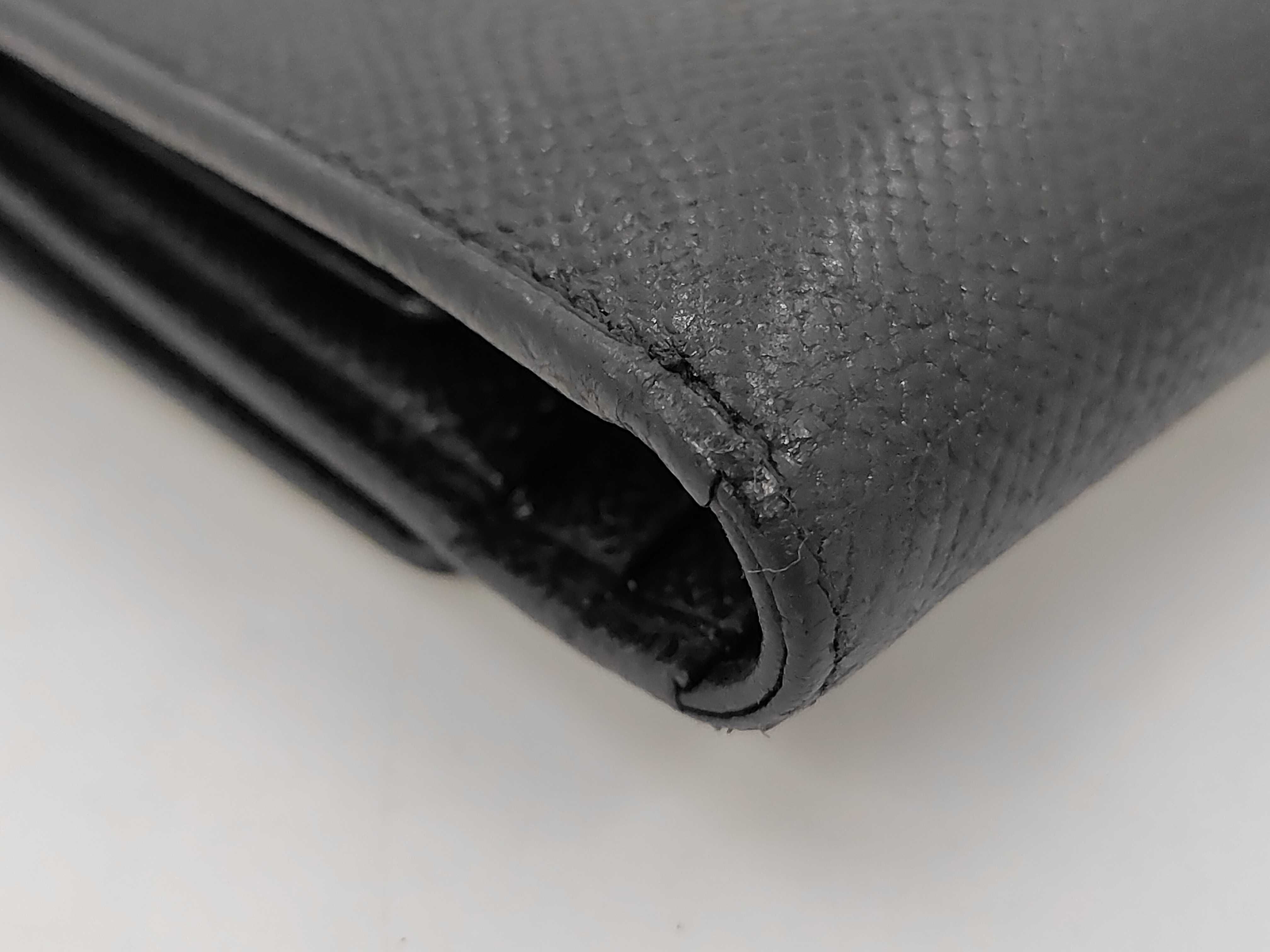 Leather Classico Tri-fold Wallet, Black — view 3