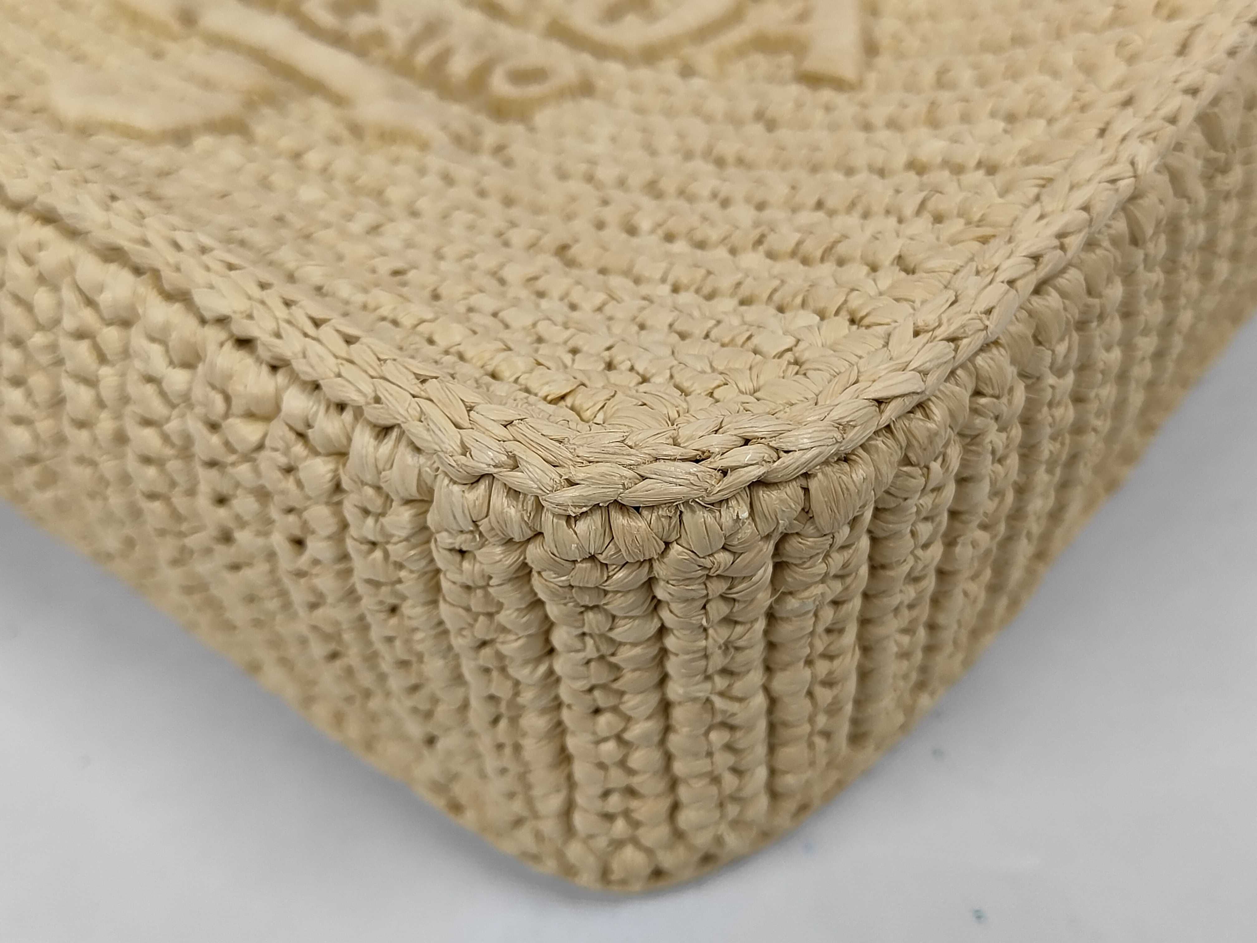 Re-Edition Crochet x Leather Mini Bag, Natural, 1BC204 2A2T F0018 V JUO Shoulder Bag — view 4