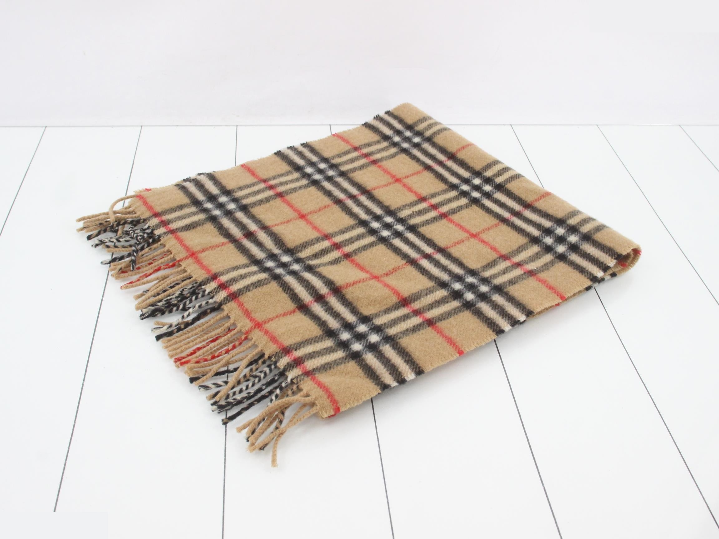 Nova Check Scarf, Beige