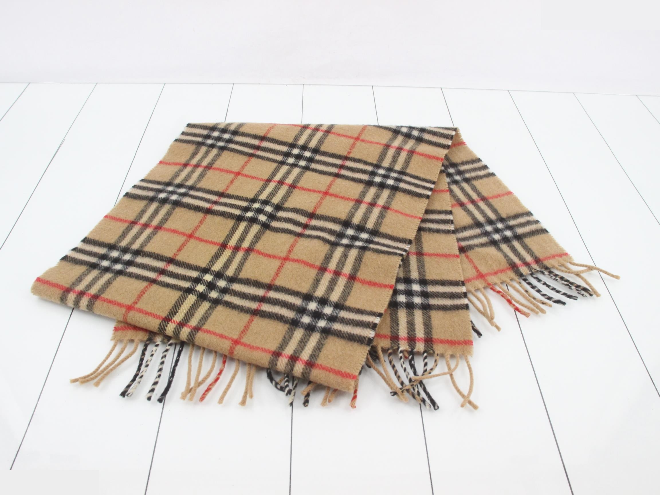 Nova Check Scarf, Beige — view 3