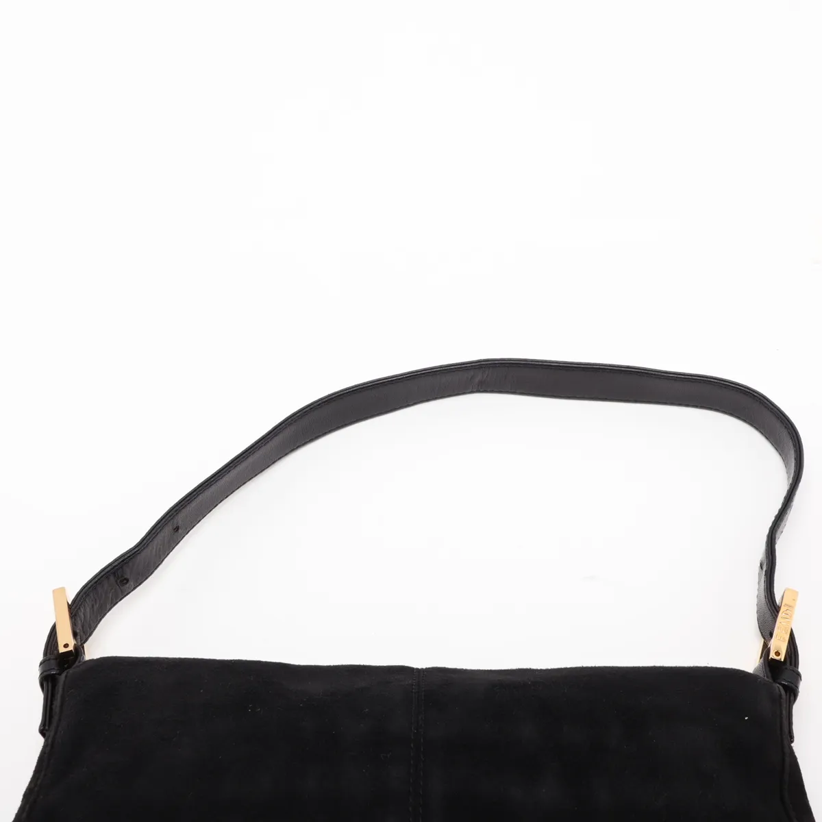 Mamma Bucket Suede x Leather Shoulder Bag, Black — view 6