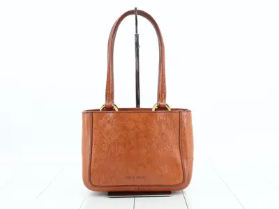 Leather embossed bag/handbag