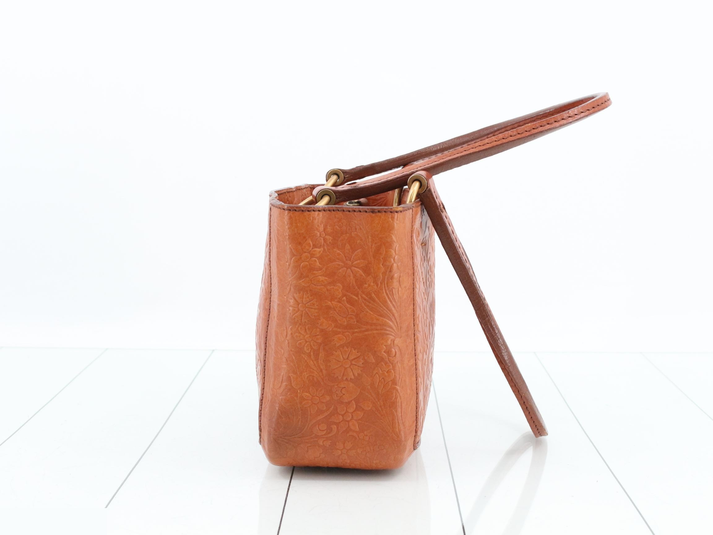 Leather embossed bag/handbag — view 4