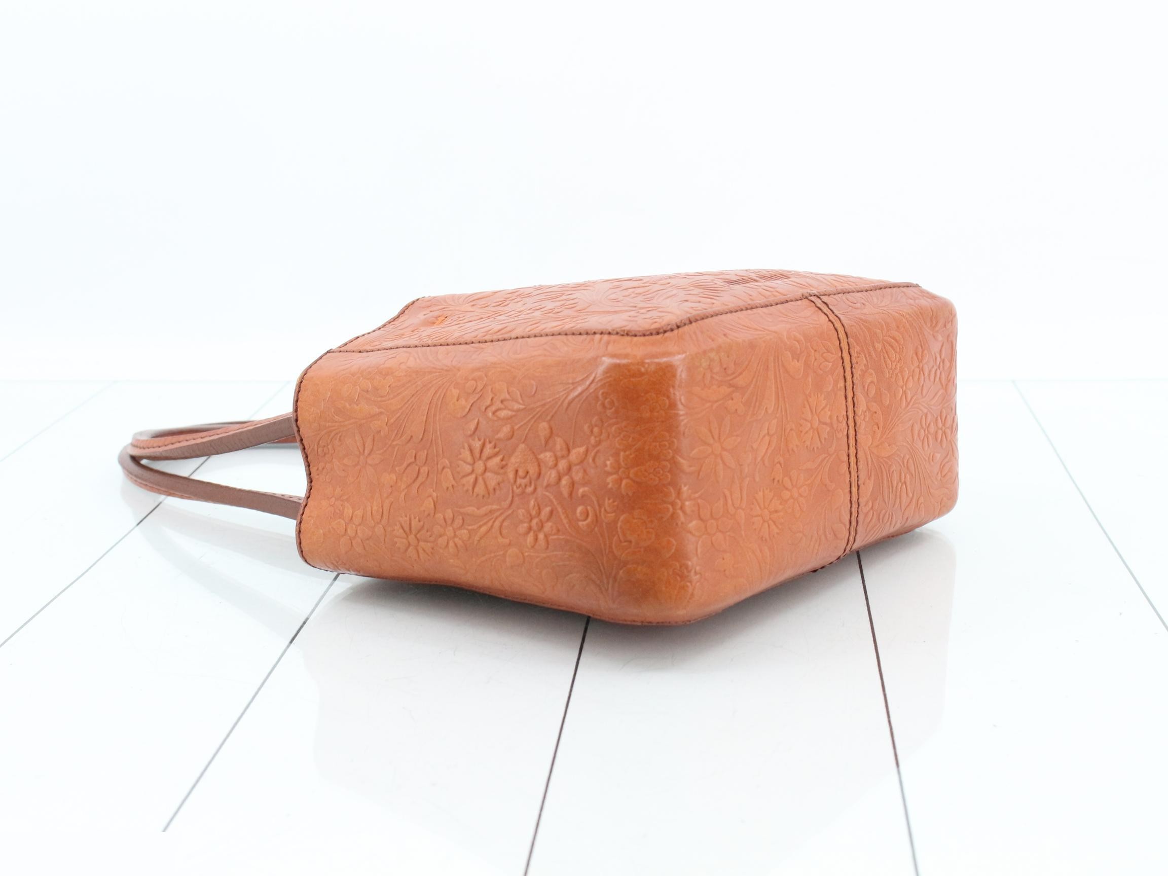 Leather embossed bag/handbag — view 5