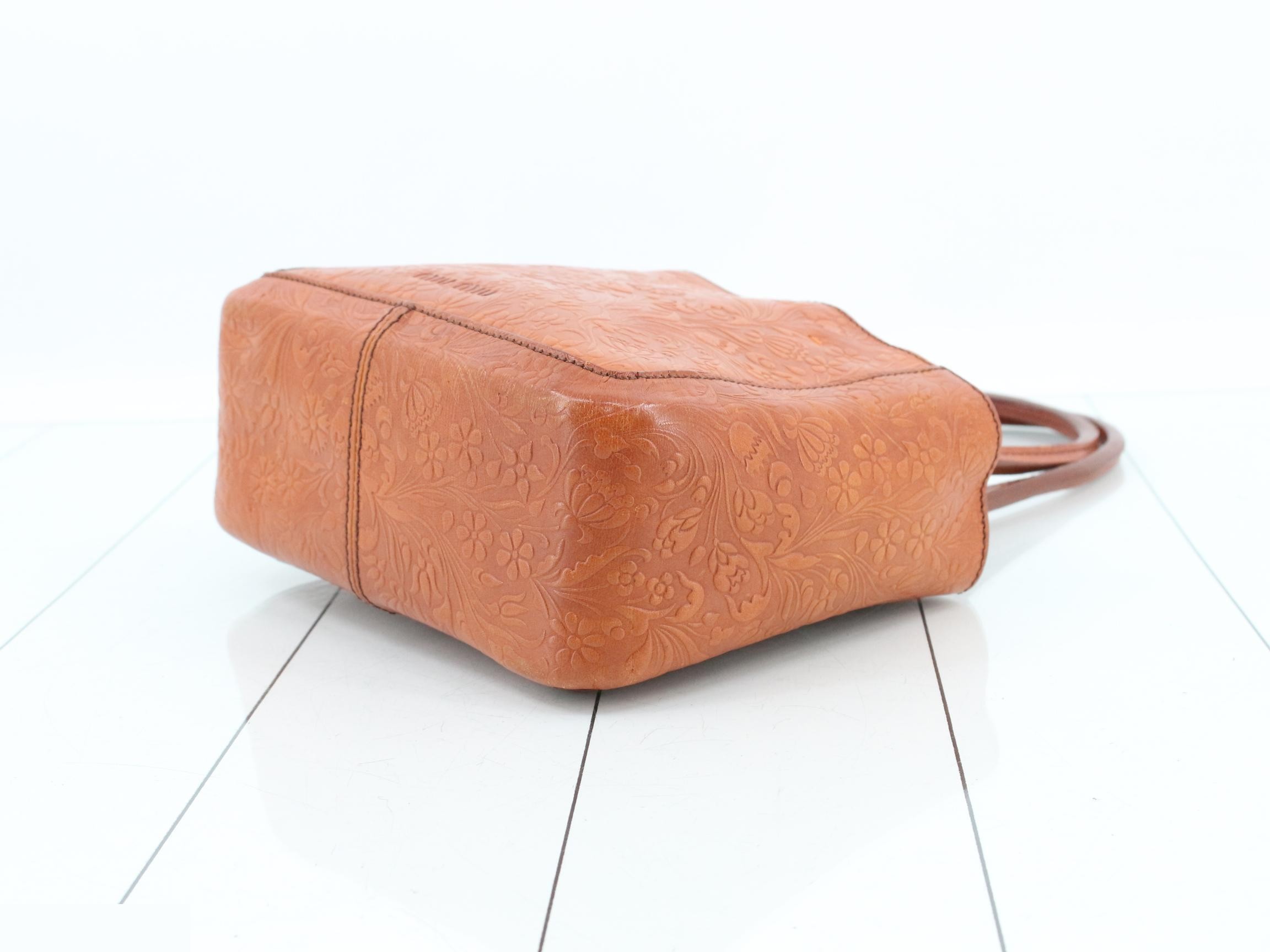 Leather embossed bag/handbag — view 6
