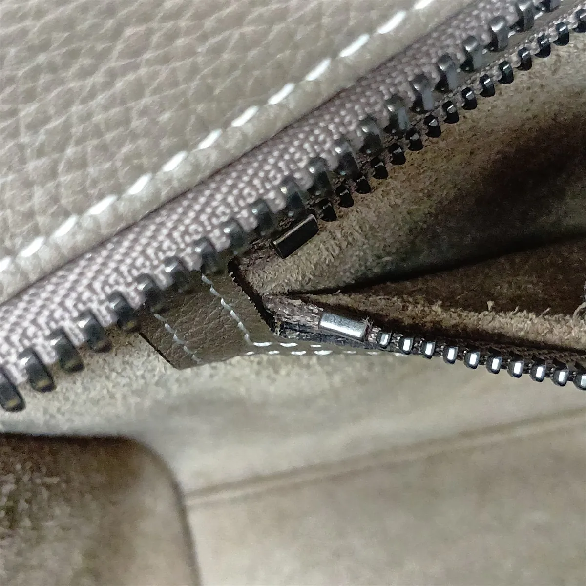 Luggage Micro Shopper Leather Handbag, Beige — view 15