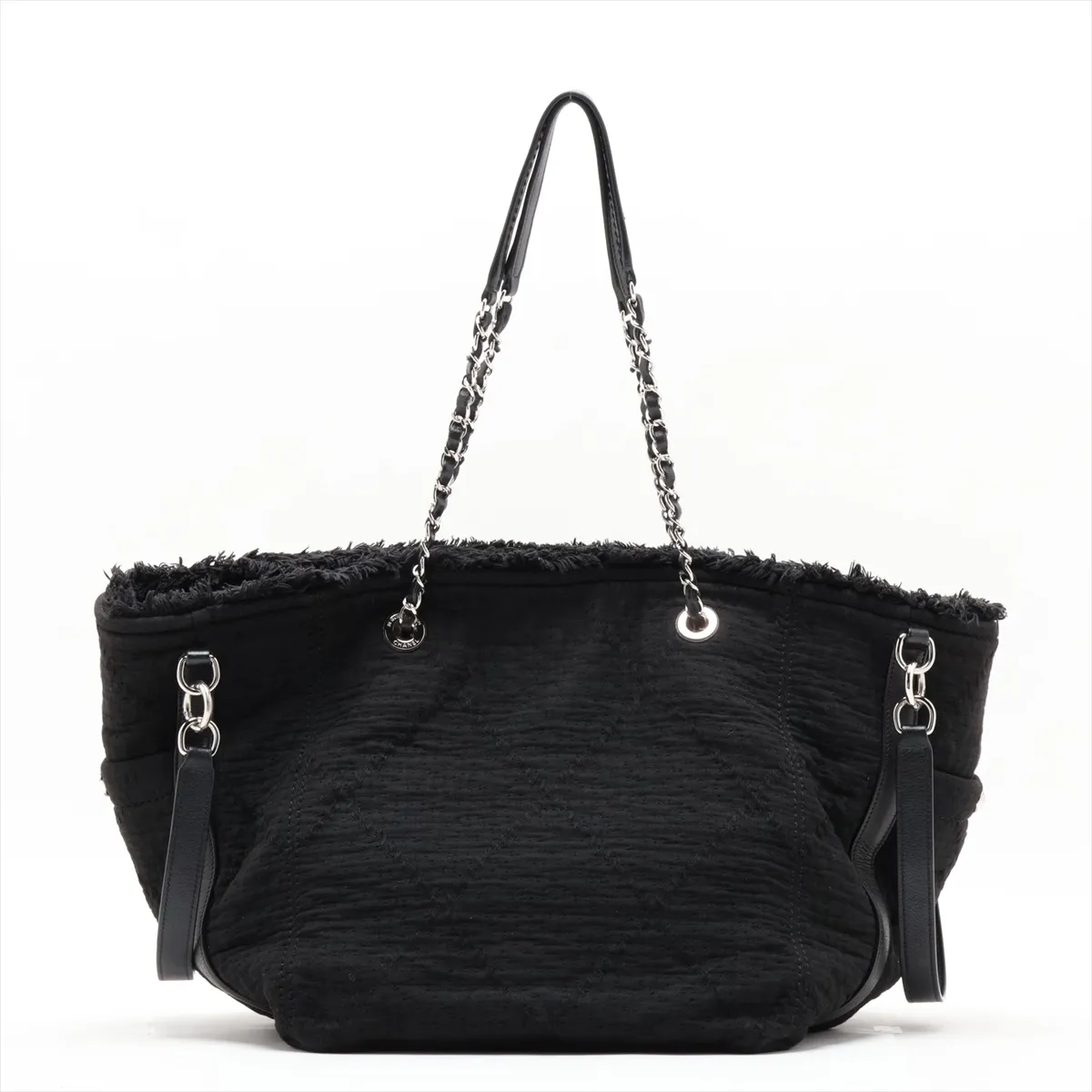 Coco Mark Canvas 2-Way Tote Bag, Black with Silver Hardware, 30429554 (Serial Number in the 30s) — view 2