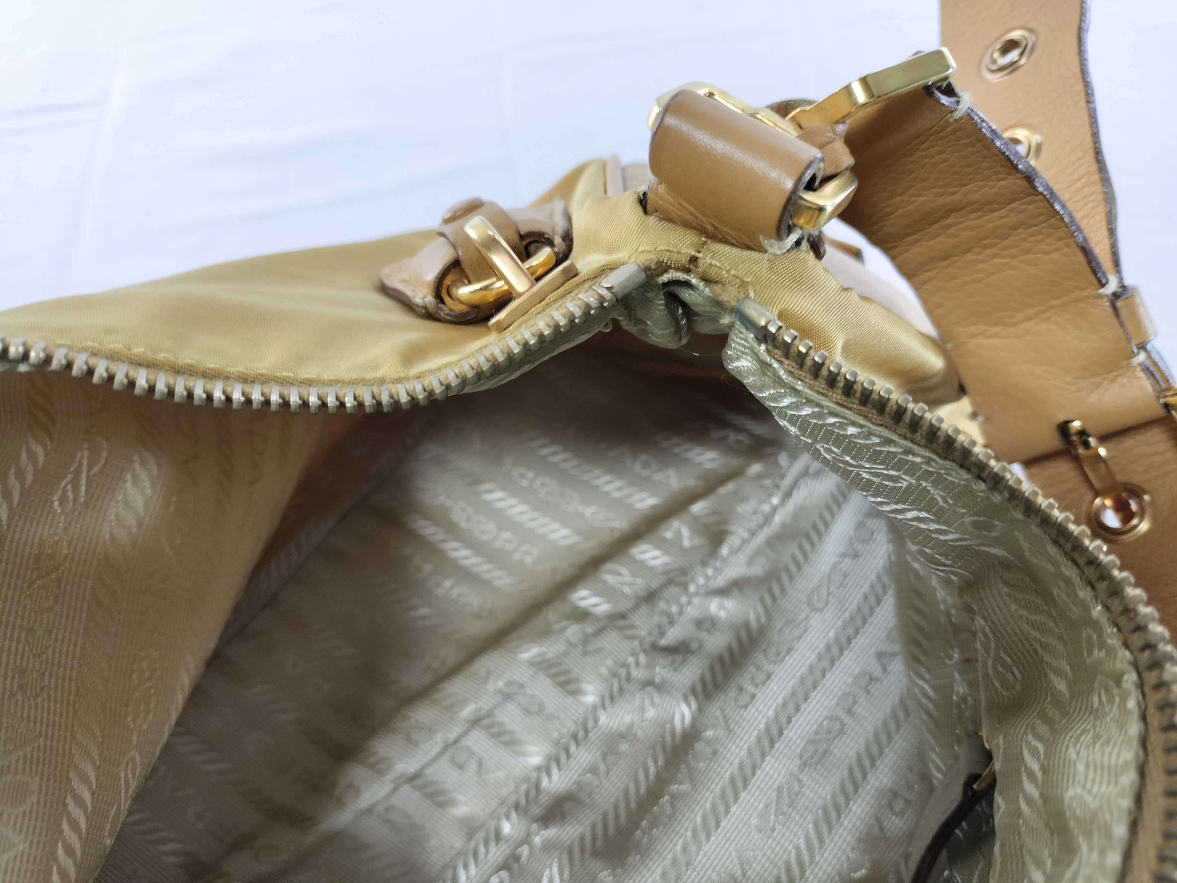Nylon Leather One-Shoulder Bag — view 9