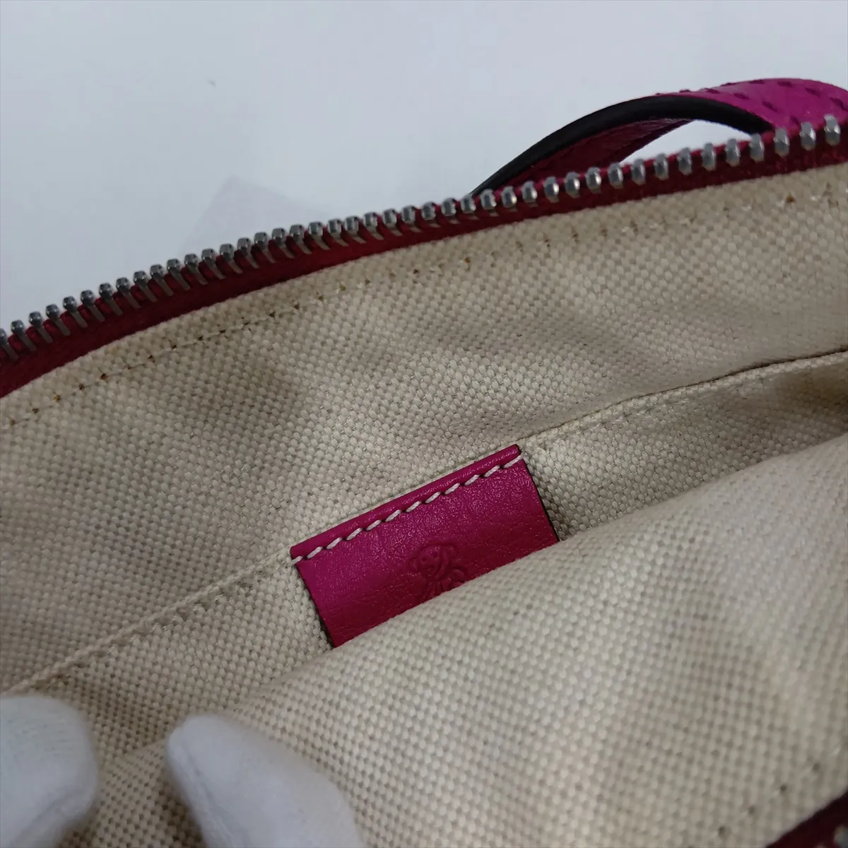 Soho Leather Handbag, Pink, 340618 — view 12