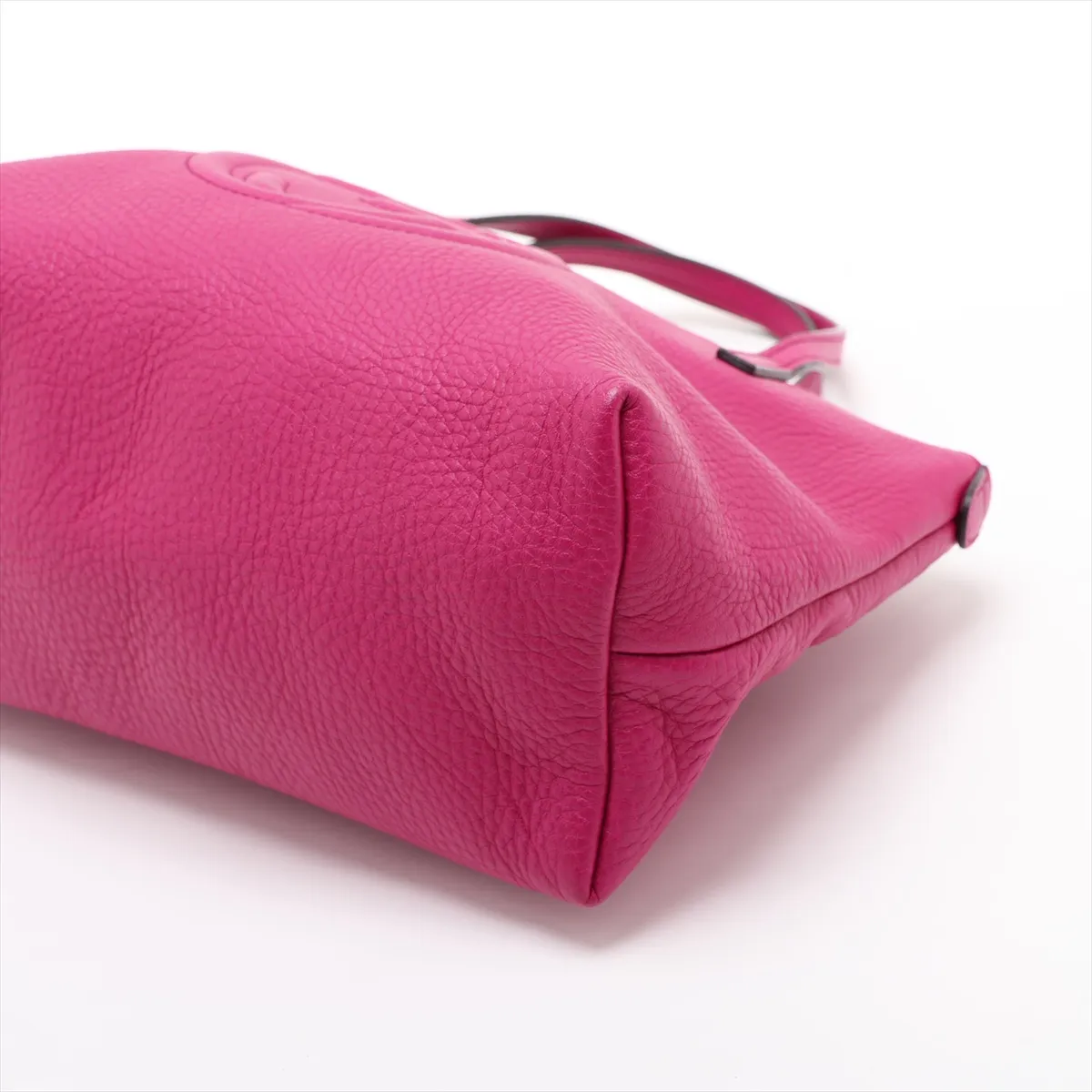 Soho Leather Handbag, Pink, 340618 — view 3