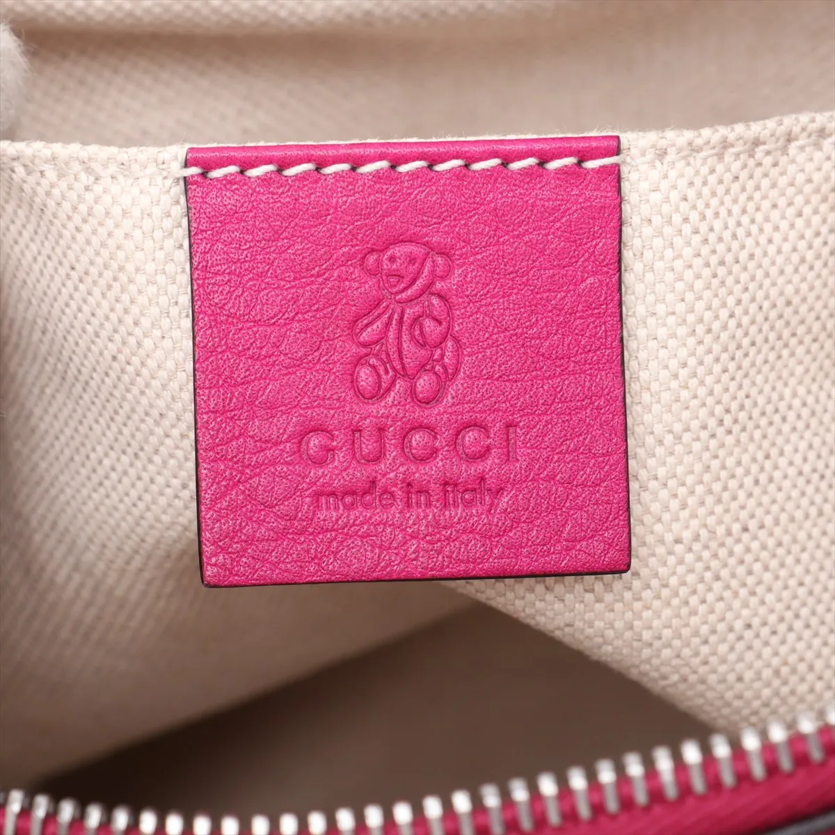 Soho Leather Handbag, Pink, 340618 — view 9