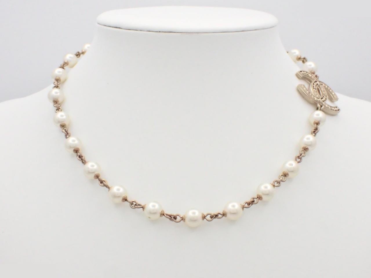 Coco Mark Gold Necklace, Neck Circumference Approx. 40cm — view 3
