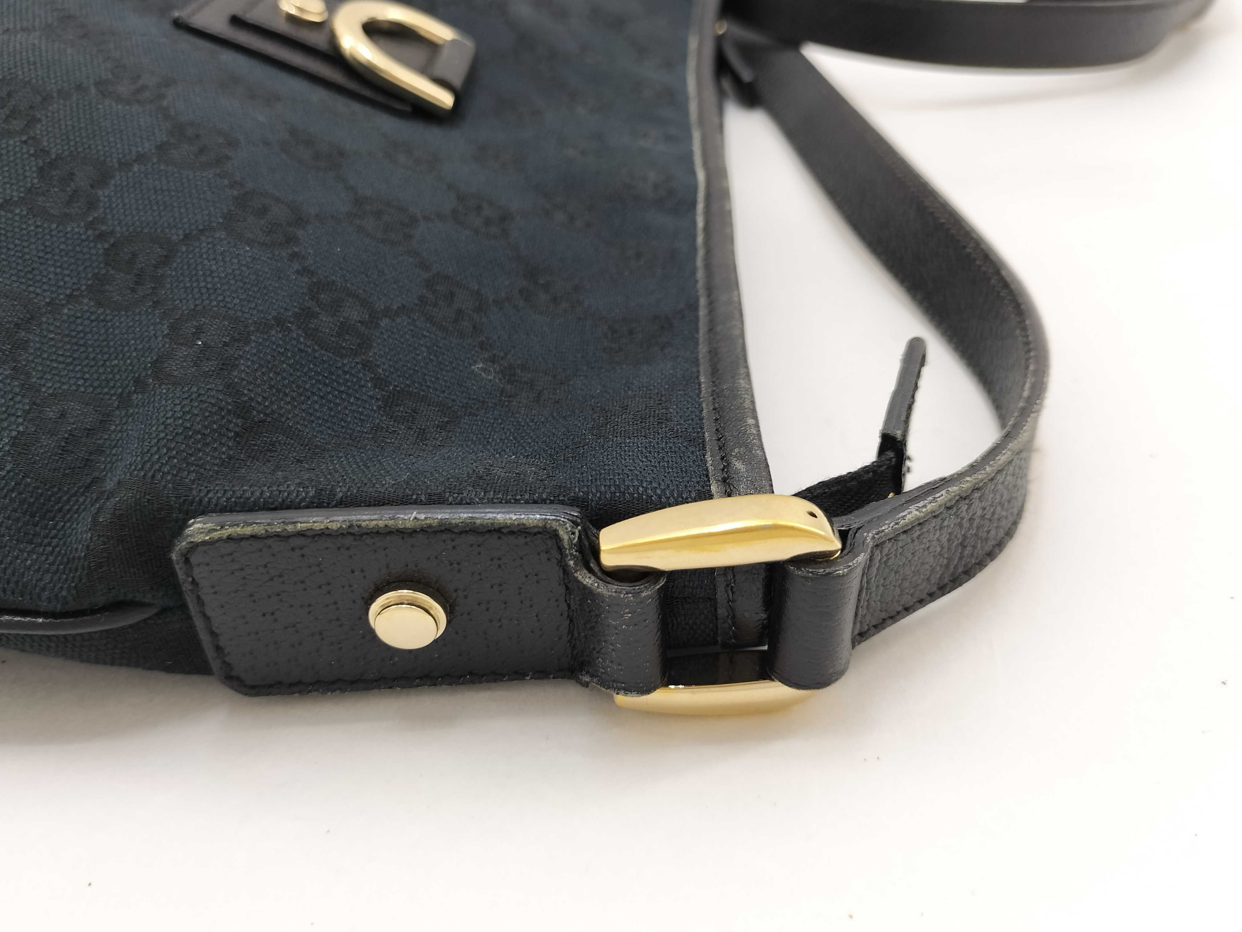 GG Canvas Shoulder Bag, Abbey Black GG Canvas 131326 Shoulder Bag — view 5