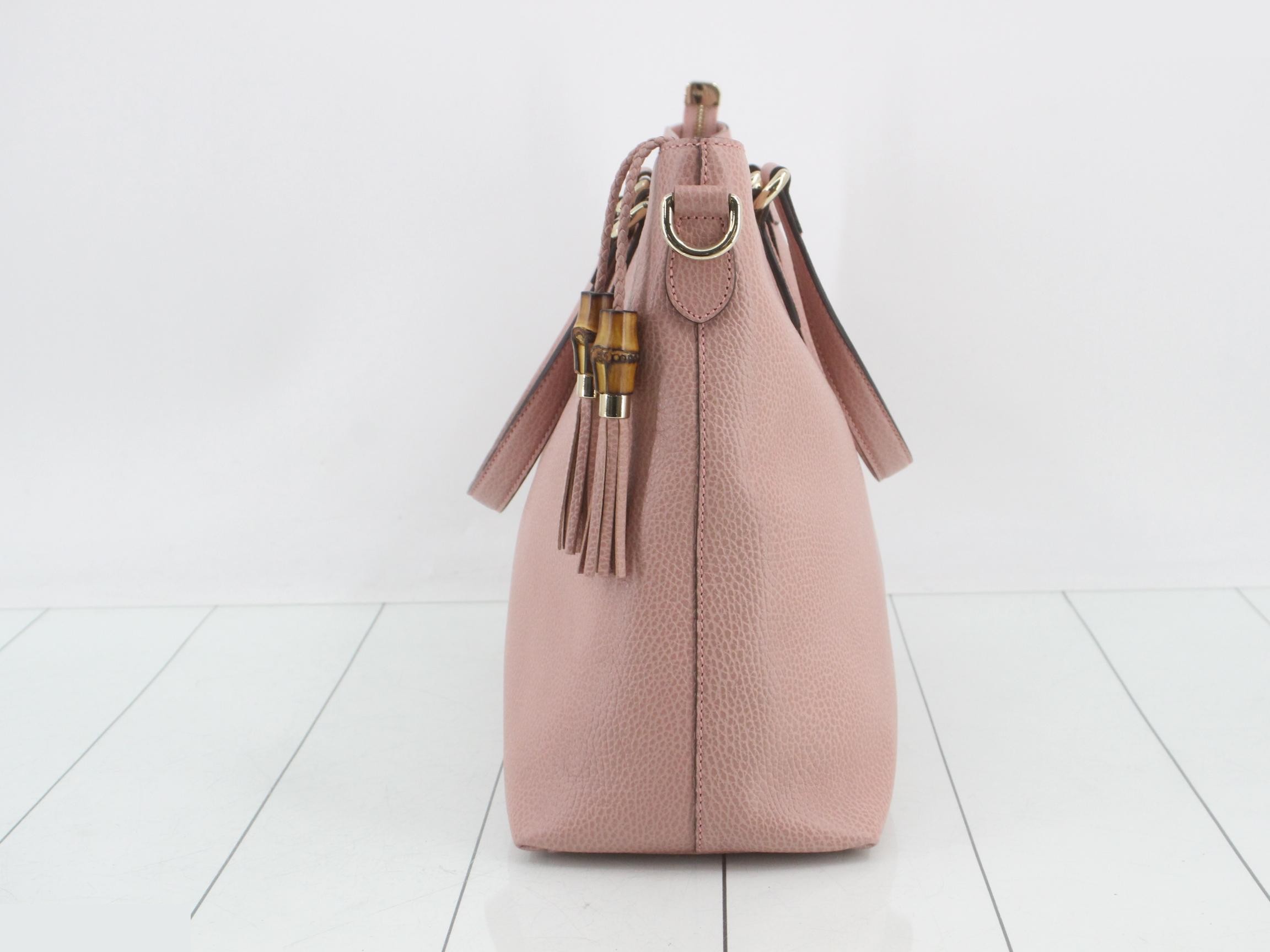 Bamboo Tassel Tote Bag PK Pink — view 4