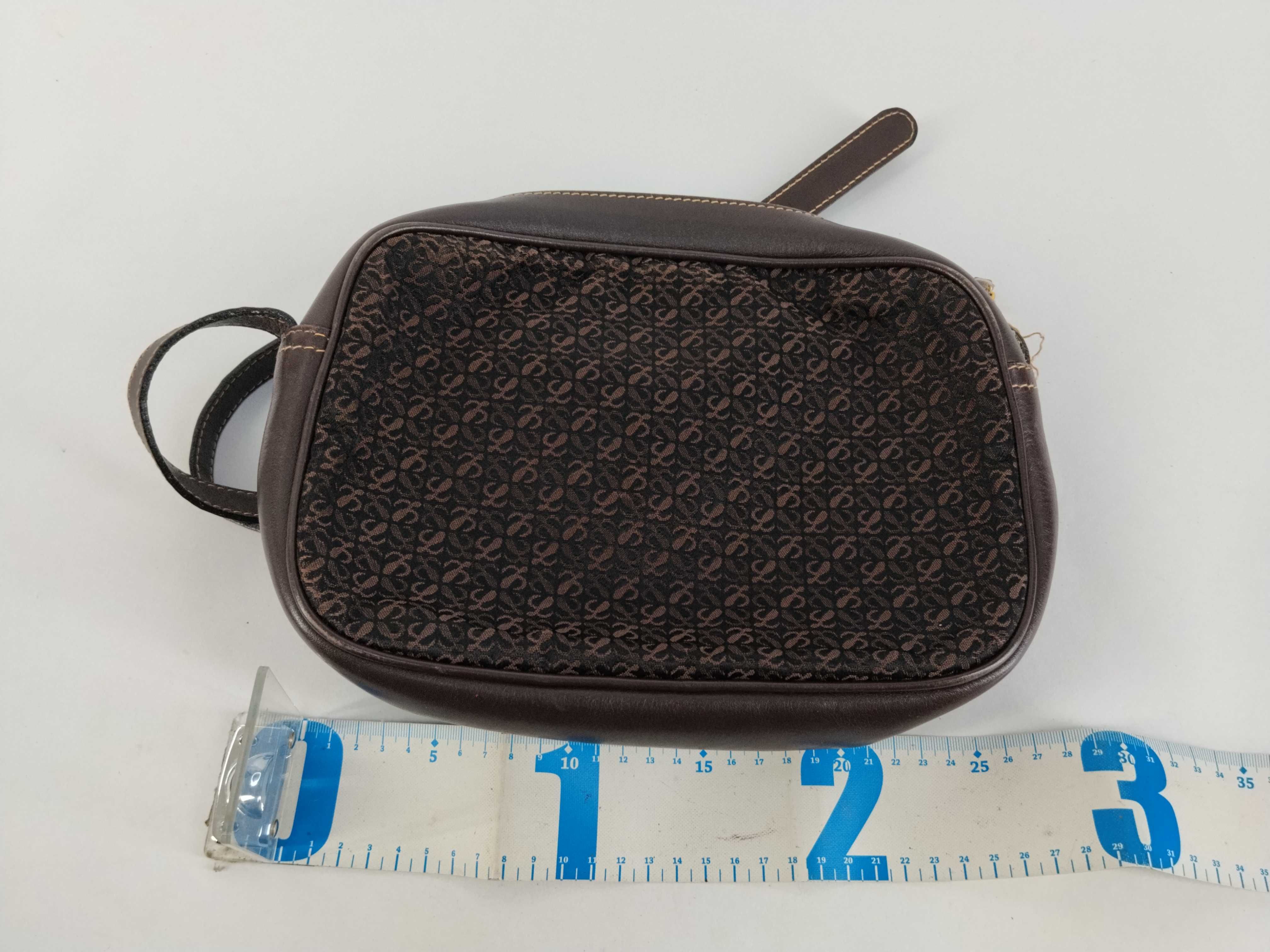 shoulder bag, Anagram pattern, black shoulder bag — view 2