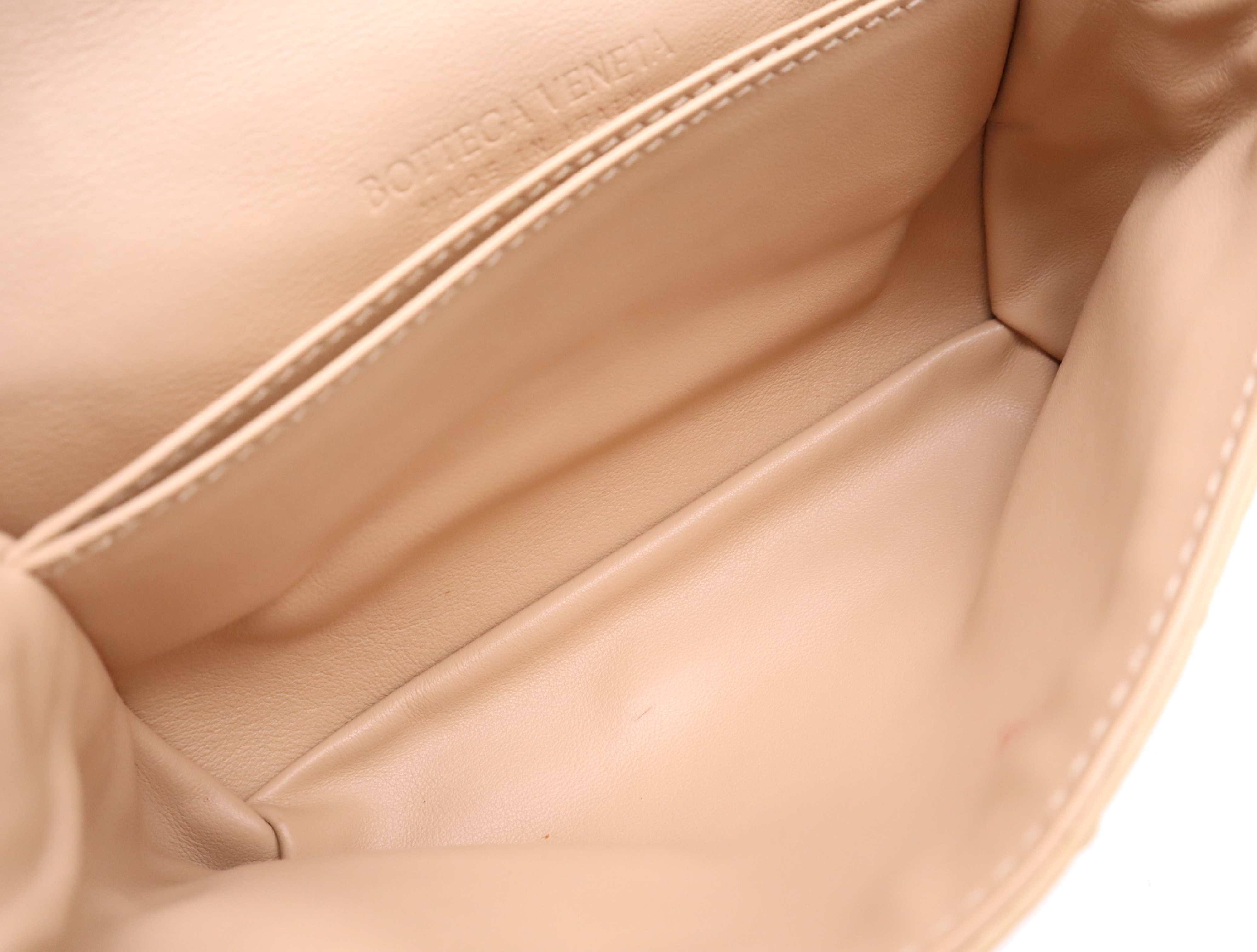 609412 Leather Intrecciato Shoulder Bag, Beige, with Dust Bag. — view 11