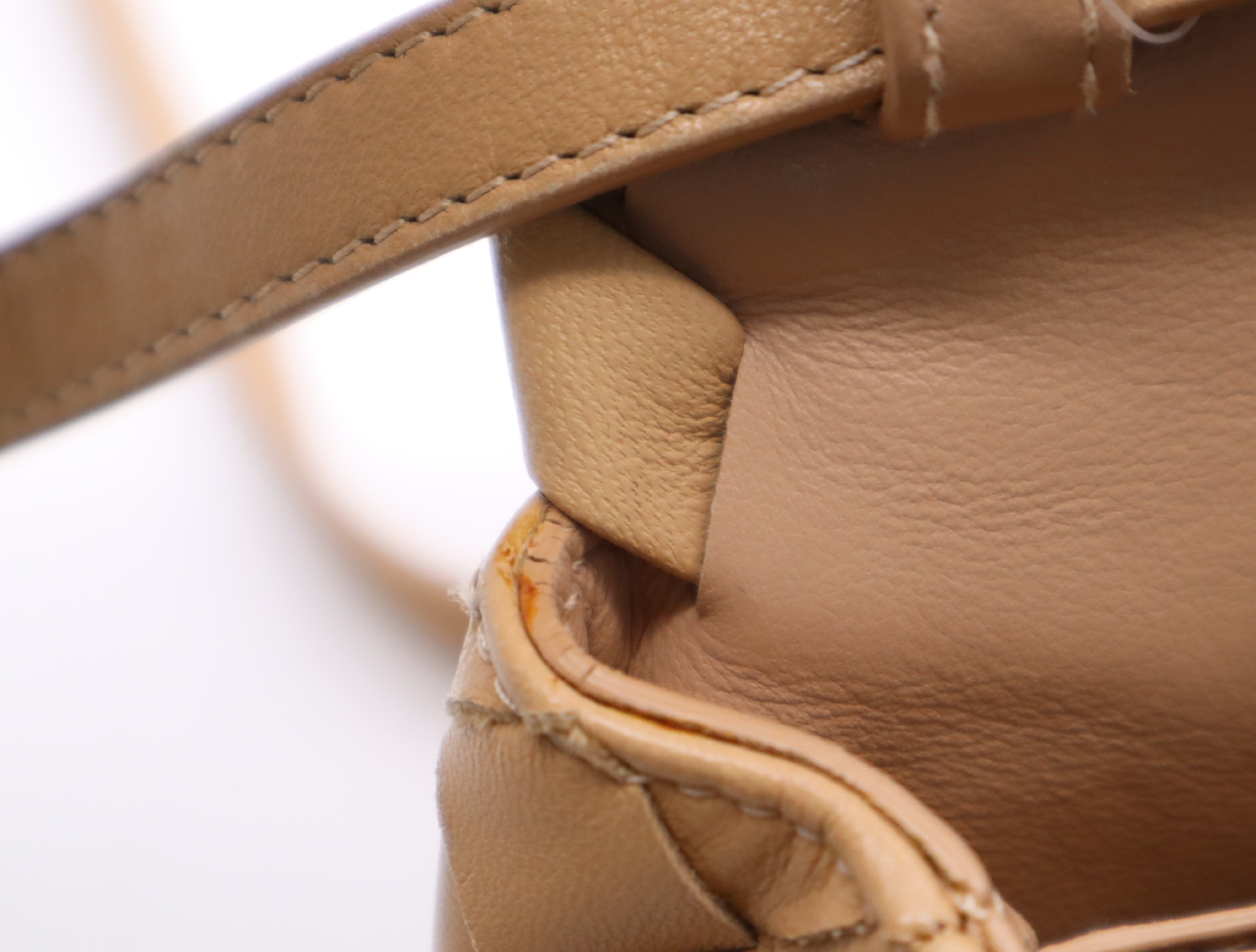 609412 Leather Intrecciato Shoulder Bag, Beige, with Dust Bag. — view 15