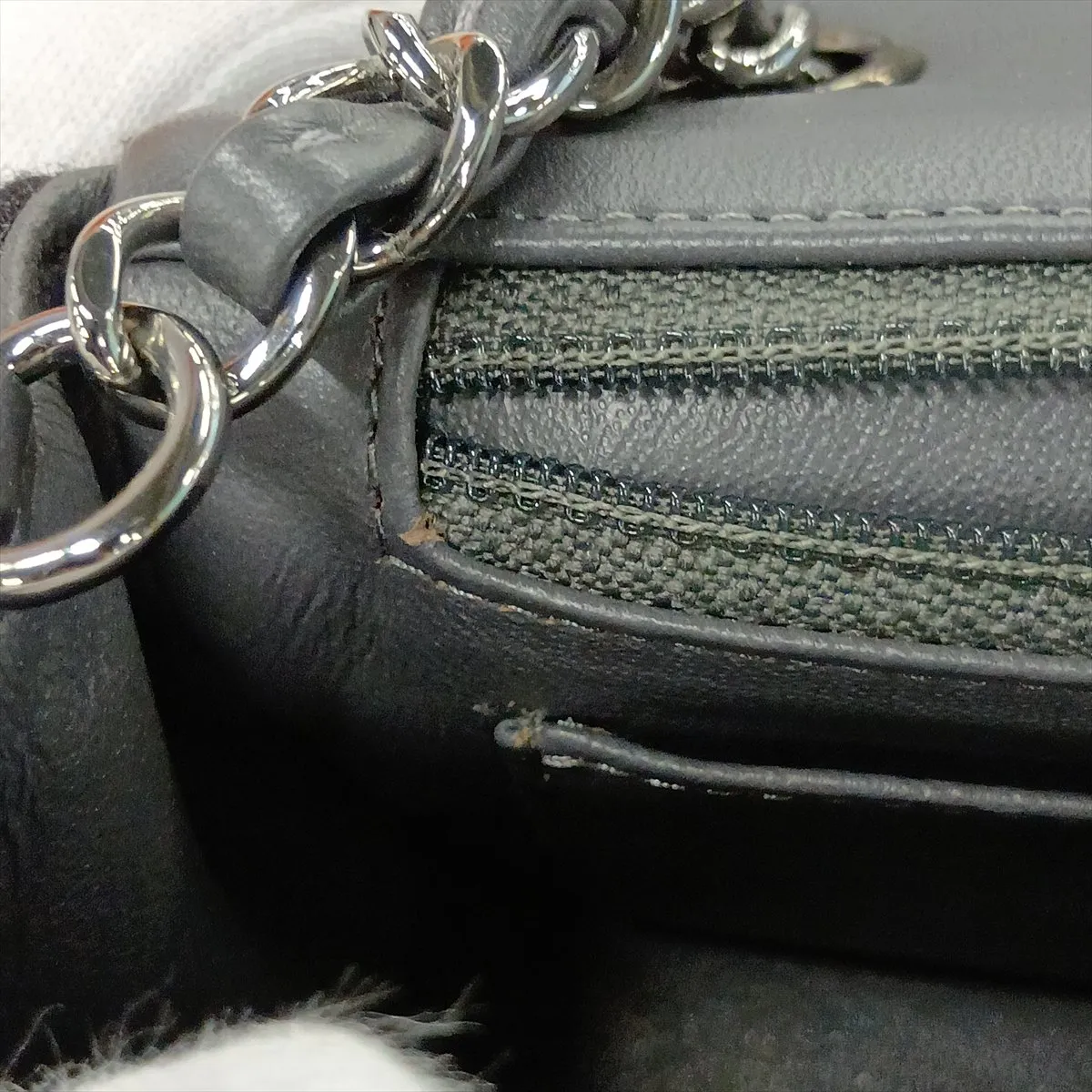 Mini Matelassé 20 Wool Single Flap Single Chain Bag, Gray, Silver Hardware, Random Plate, A69900 — view 13