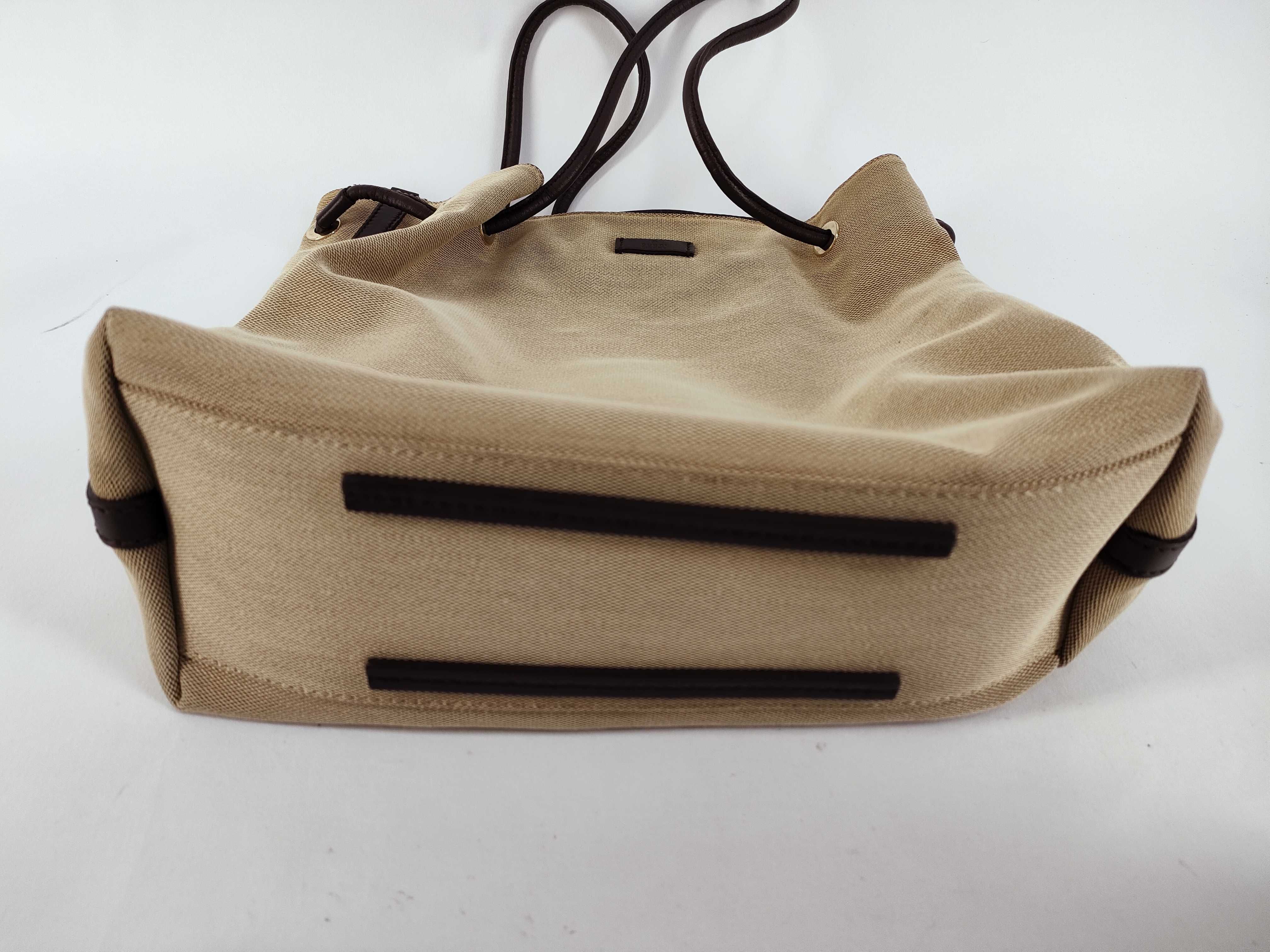 GG Canvas Drawstring Bag, Brown Handbag — view 7