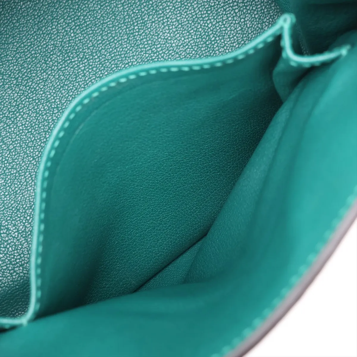 [Individually packaged] Hermes Kelly 32 Retournée Taurillon Clemence Malachite Silver Hardware R: 2014 — view 11