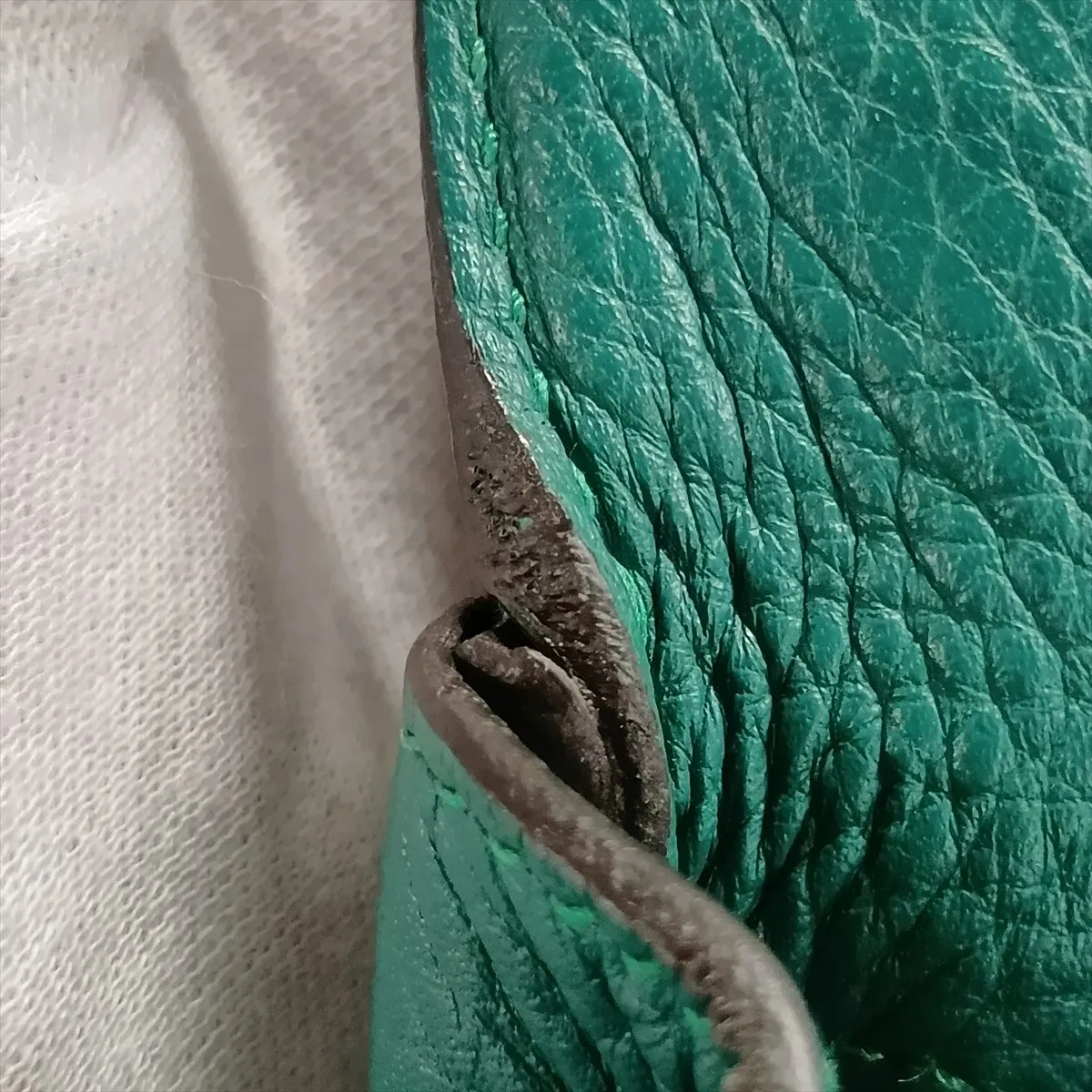 [Individually packaged] Hermes Kelly 32 Retournée Taurillon Clemence Malachite Silver Hardware R: 2014 — view 15