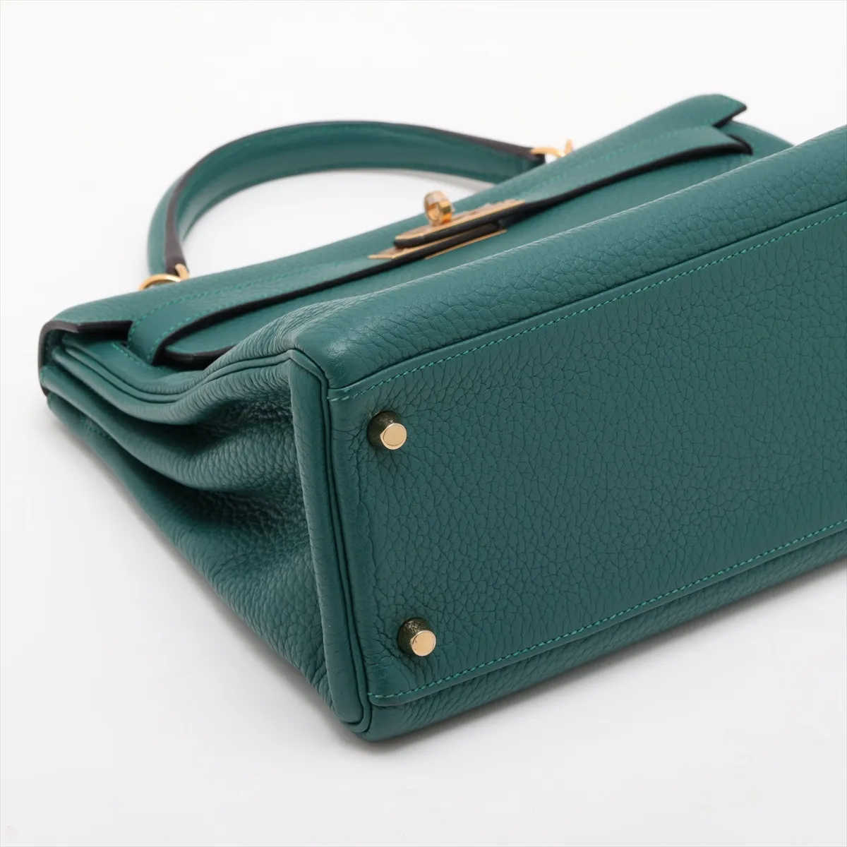 [Individually packaged] Hermes Kelly 32 Retournée Taurillon Clemence Malachite Silver Hardware R: 2014 — view 4