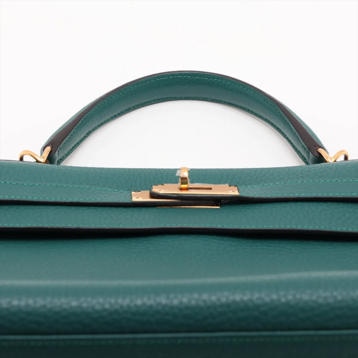 [Individually packaged] Hermes Kelly 32 Retournée Taurillon Clemence Malachite Silver Hardware R: 2014 — view 6