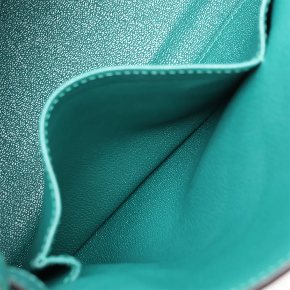 [Individually packaged] Hermes Kelly 32 Retournée Taurillon Clemence Malachite Silver Hardware R: 2014 — view 10