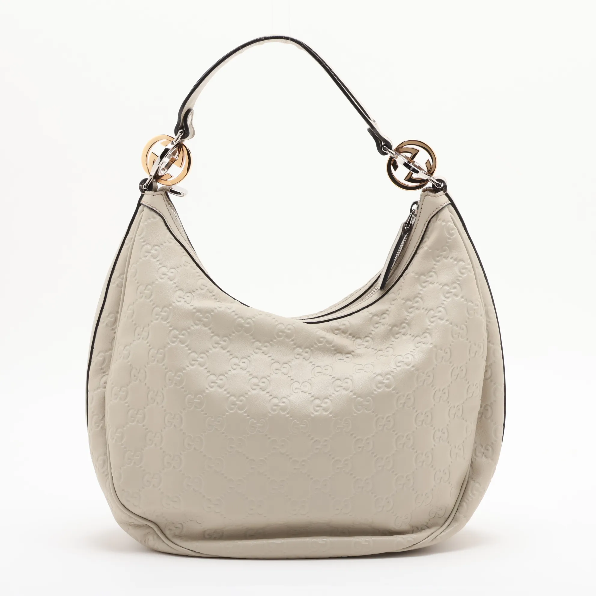 Guccissima Leather Shoulder Bag, Beige, 232962 — view 2