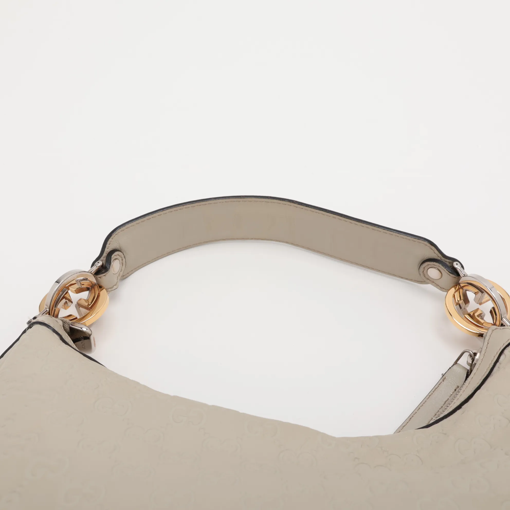 Guccissima Leather Shoulder Bag, Beige, 232962 — view 6