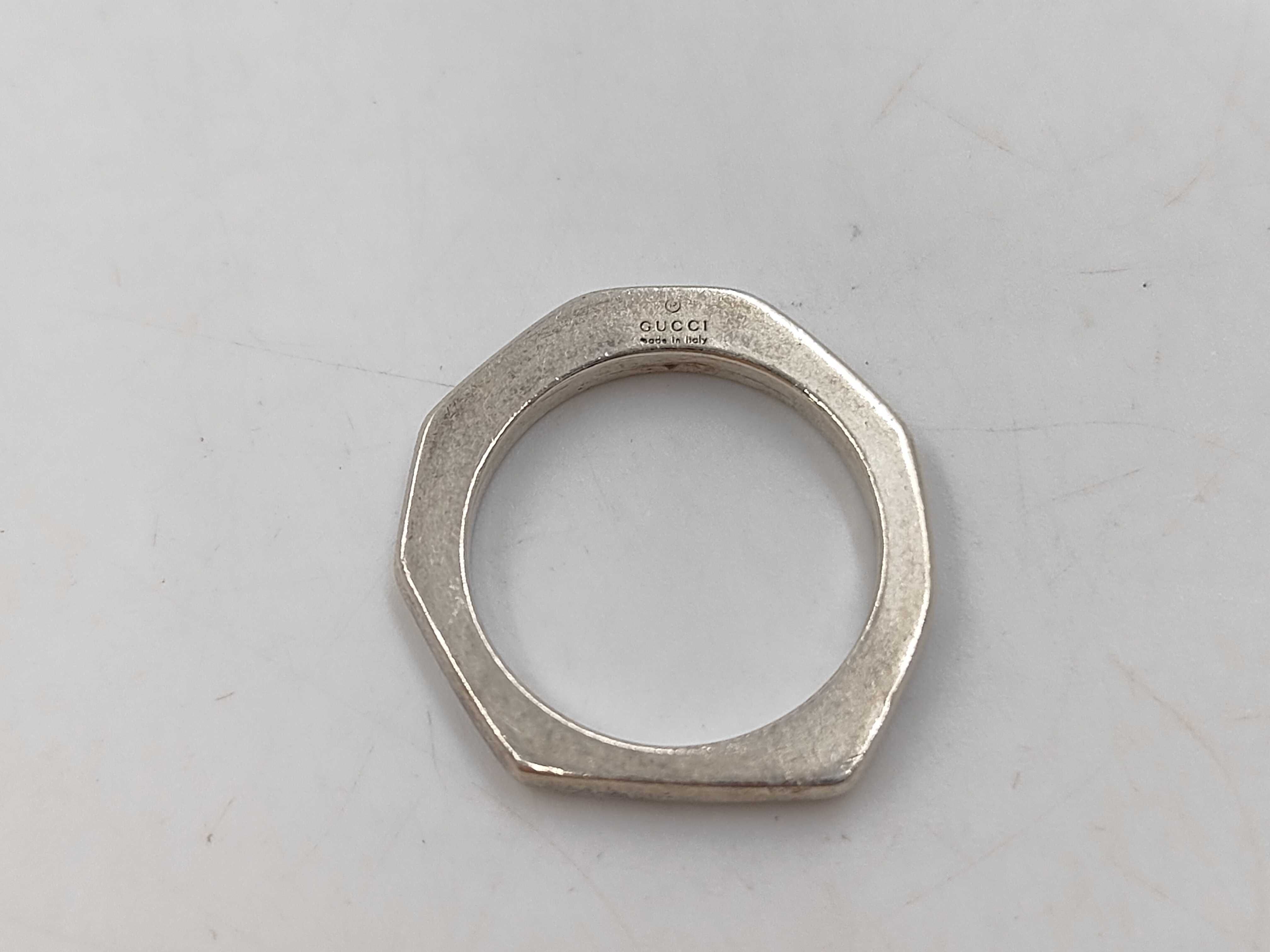 Nut 925 Silver Hexagon Ring — view 4