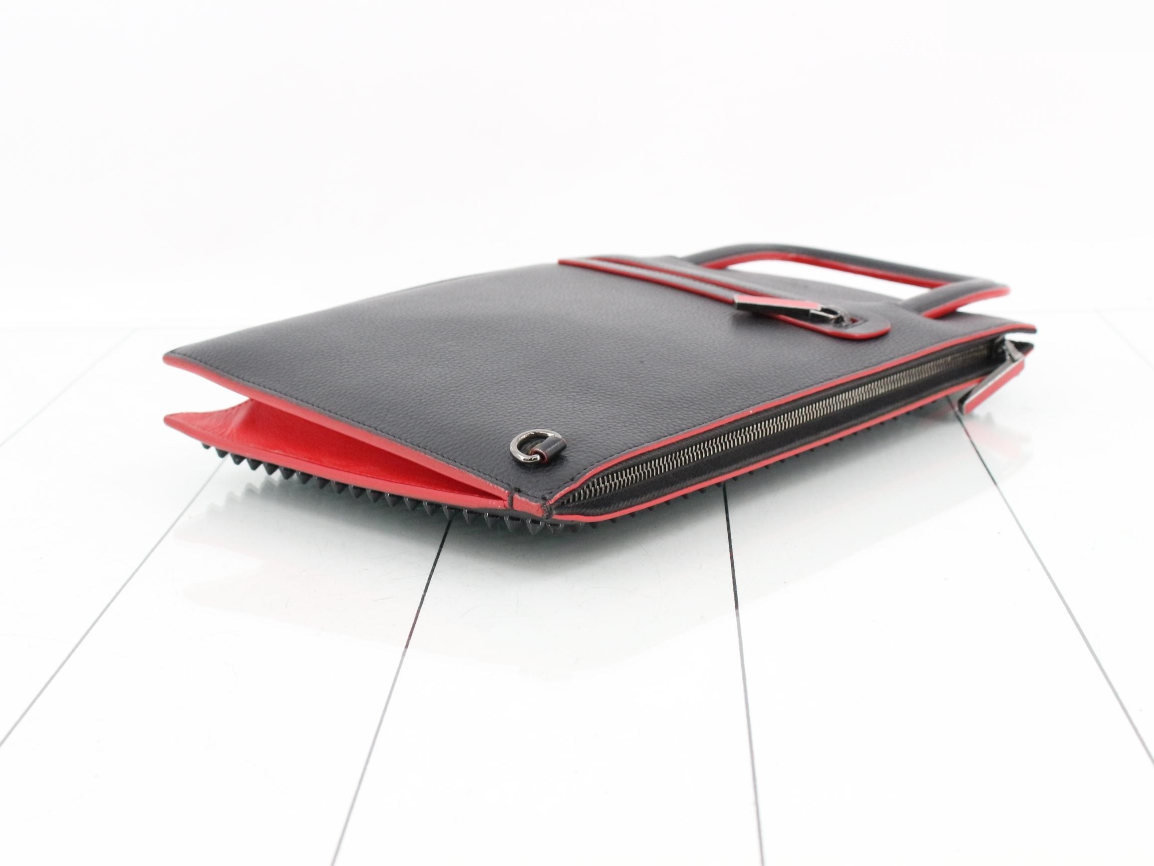 Trick Track 2-Way Handbag Clutch Studded Leather Black — view 6