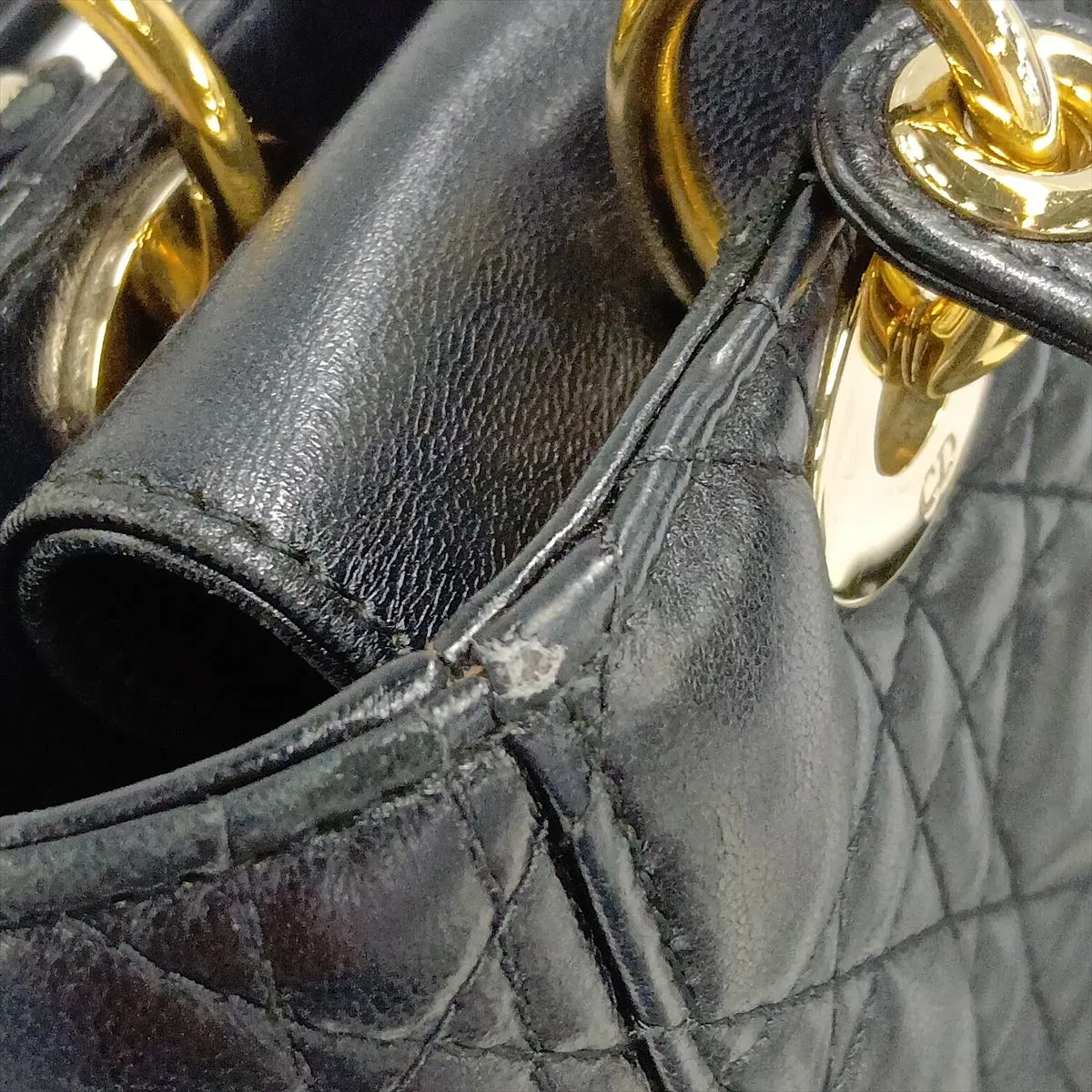 My Lady Dior Leather 2-Way Handbag, Black — view 13