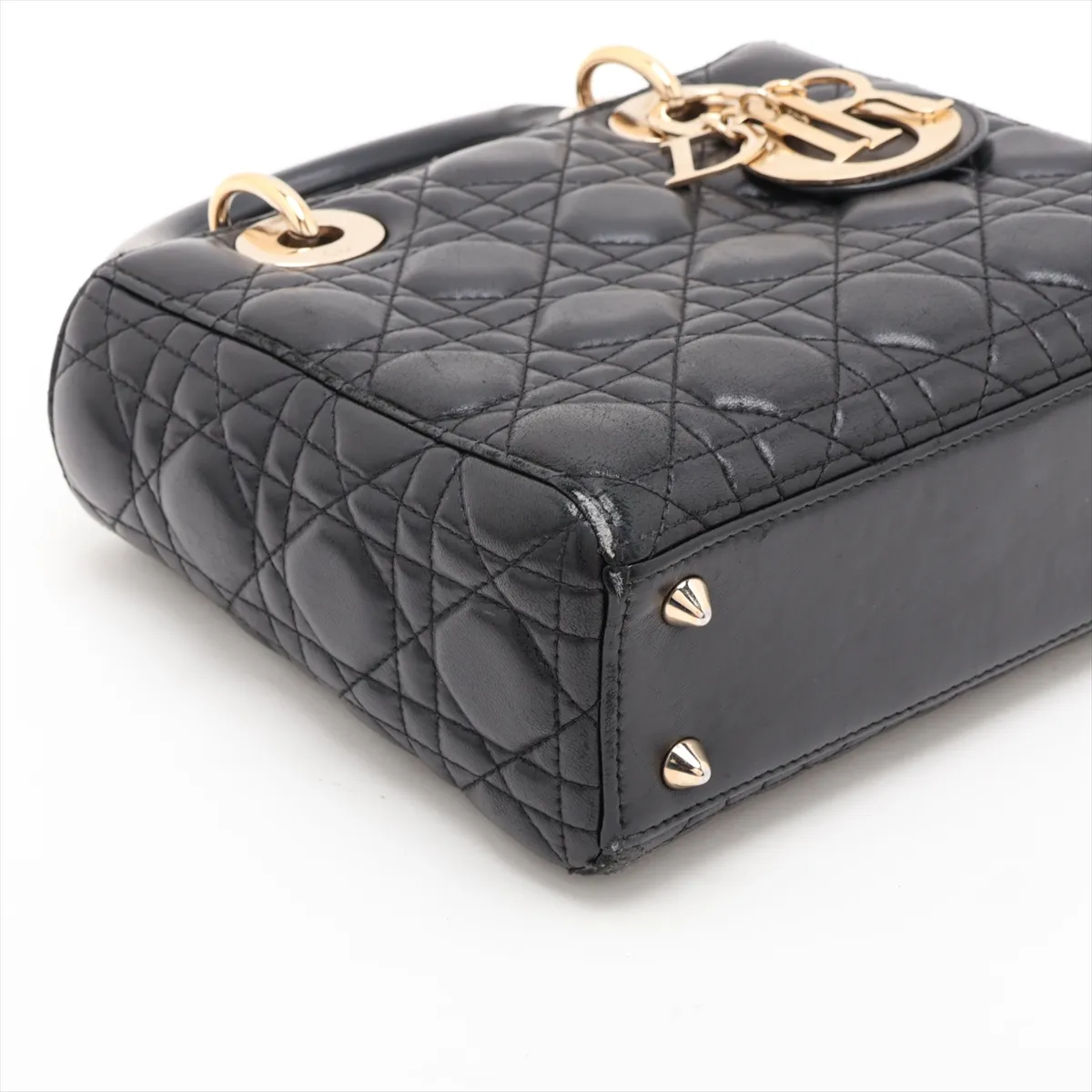 My Lady Dior Leather 2-Way Handbag, Black — view 4