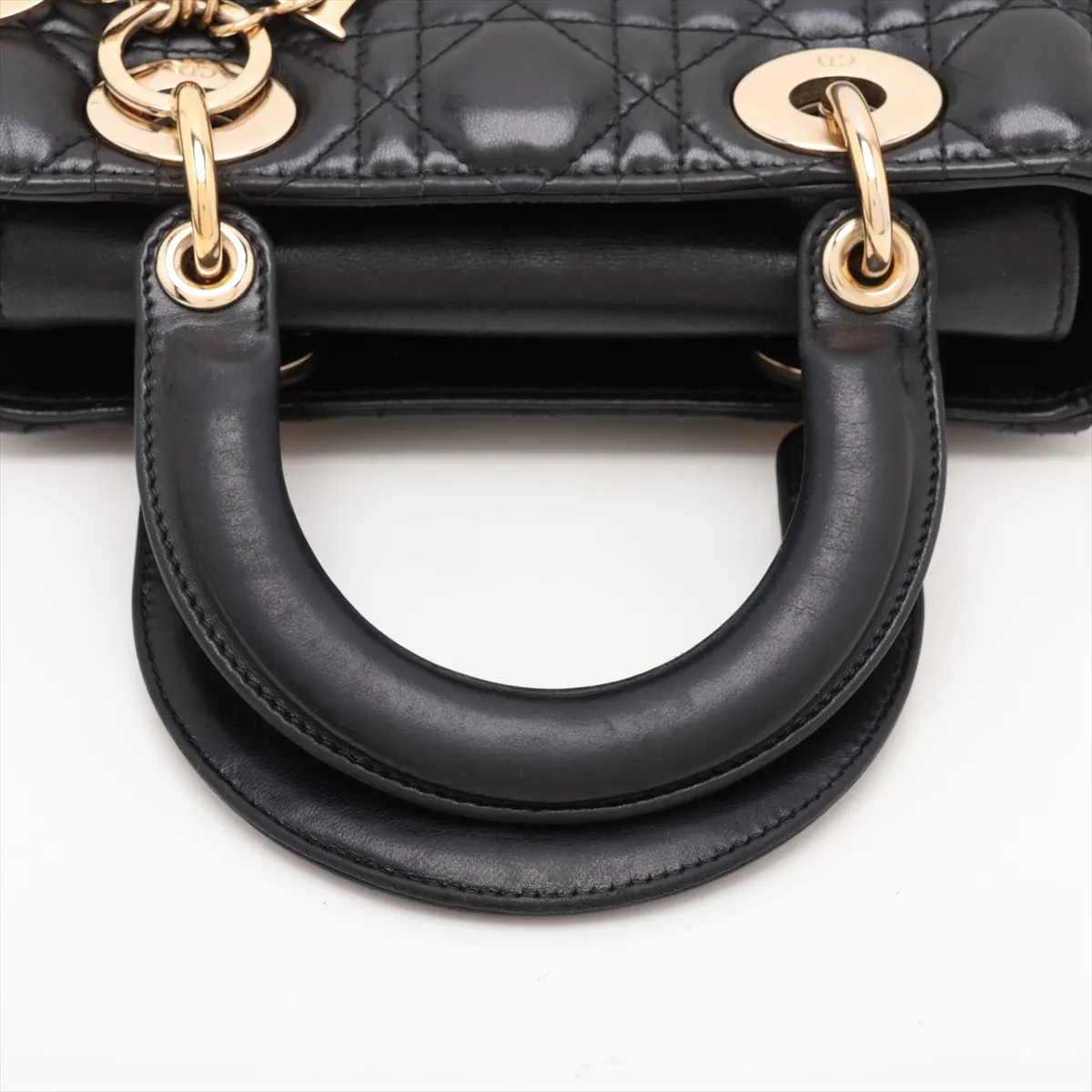 My Lady Dior Leather 2-Way Handbag, Black — view 5
