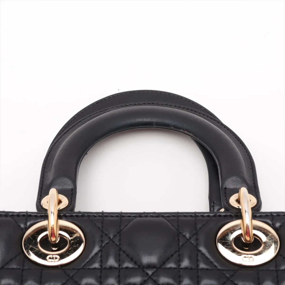 My Lady Dior Leather 2-Way Handbag, Black — view 6