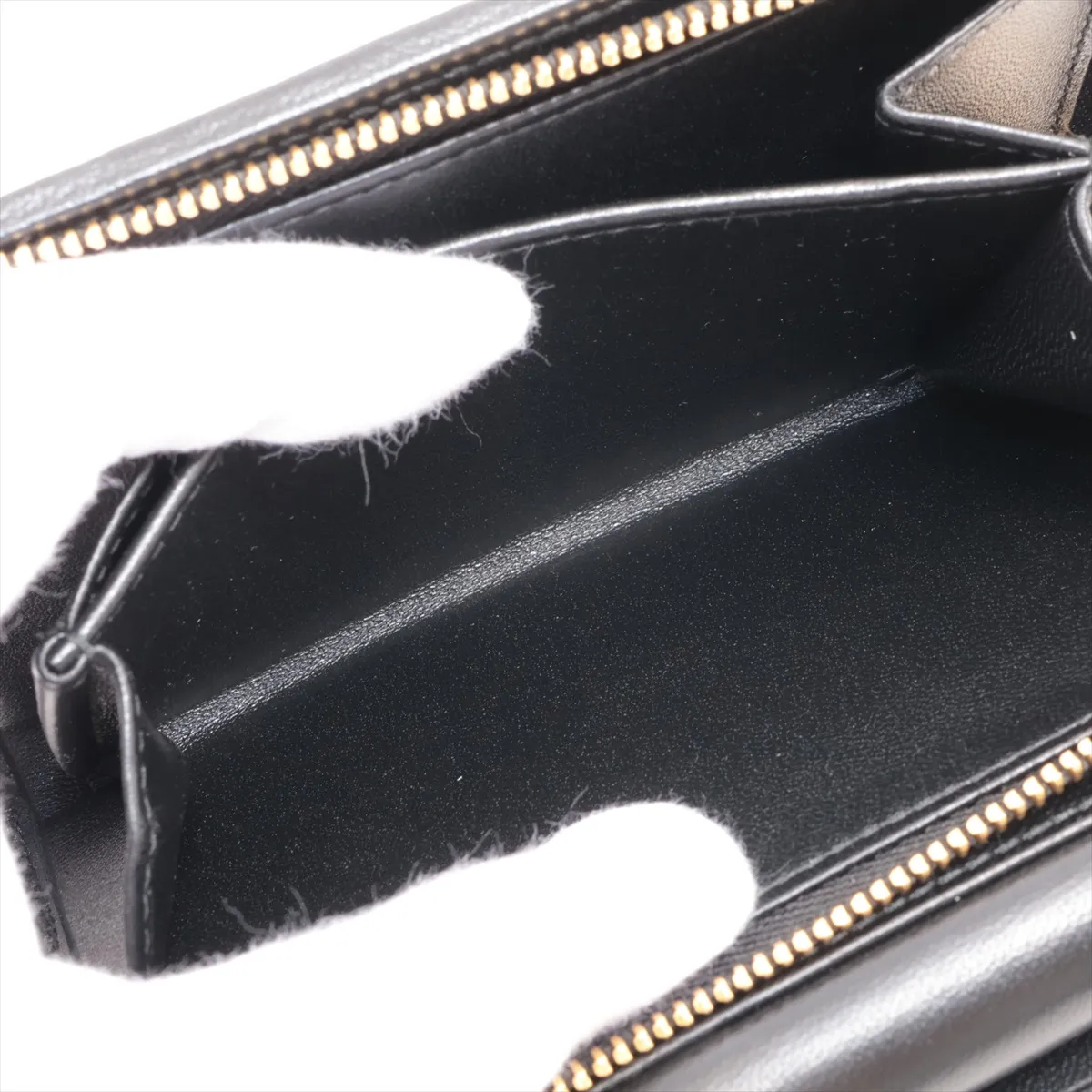 Matelasse 5ML225 Leather Compact Wallet Black — view 8