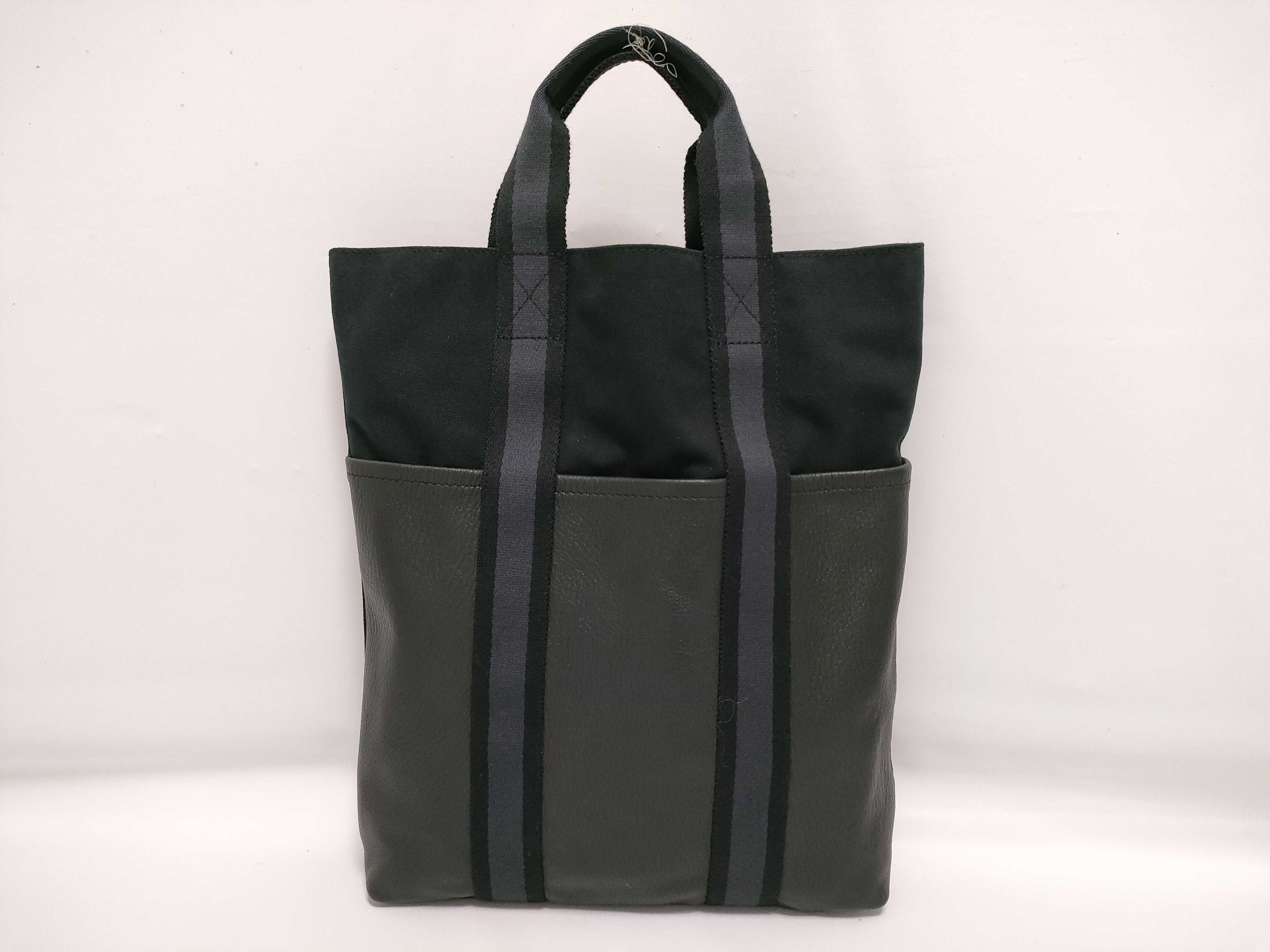 Cabas Canvas x Leather Tote Bag